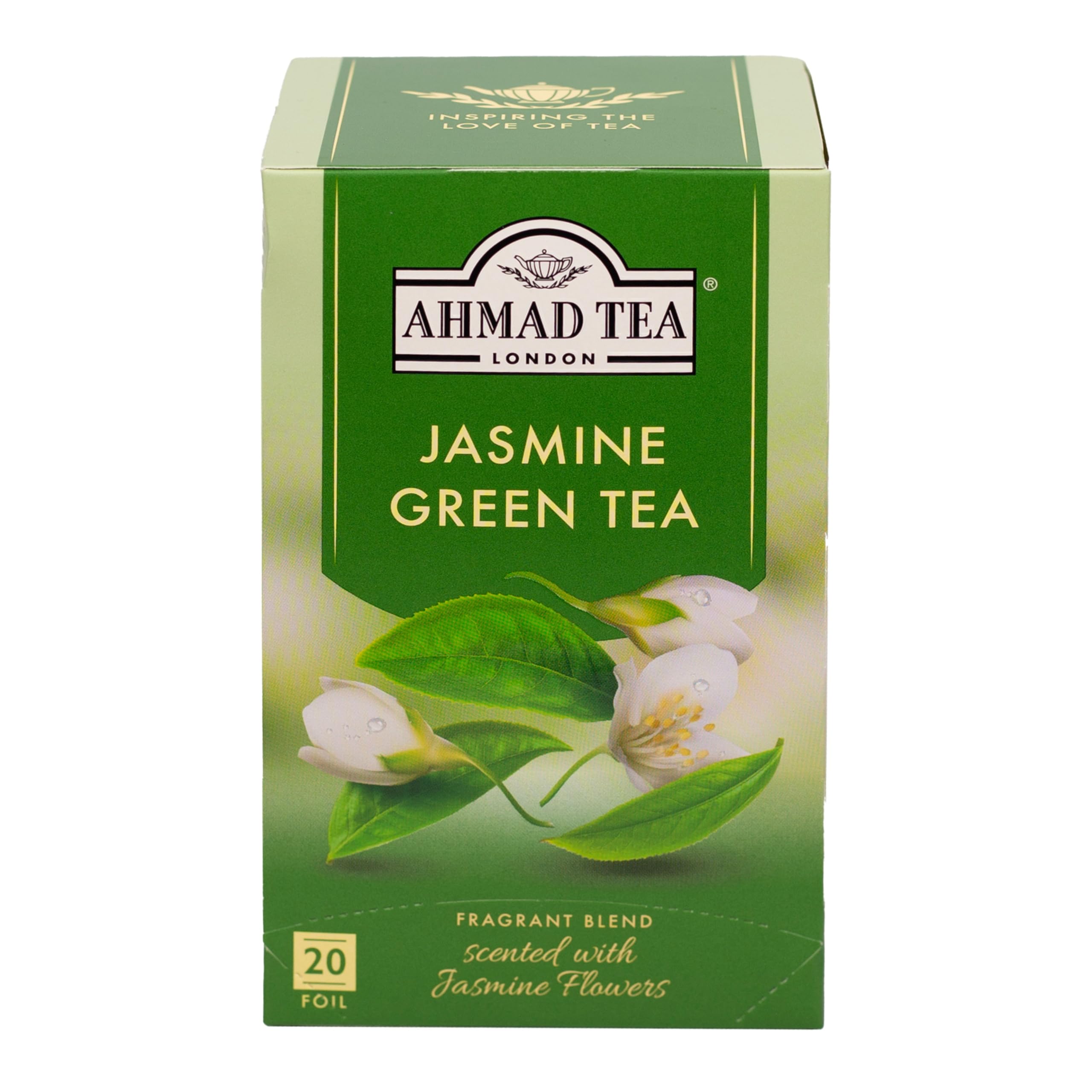 Ahmad Tea Jasmine Green Tea - 20 Teabag Sachets | Award Winning Floral Blend
