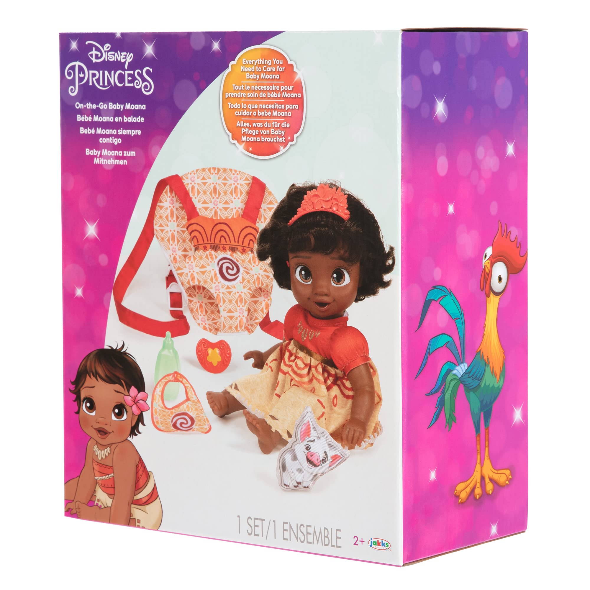 Disney Princess Moana Baby Doll Deluxe Set with Tiara and Carrier 9