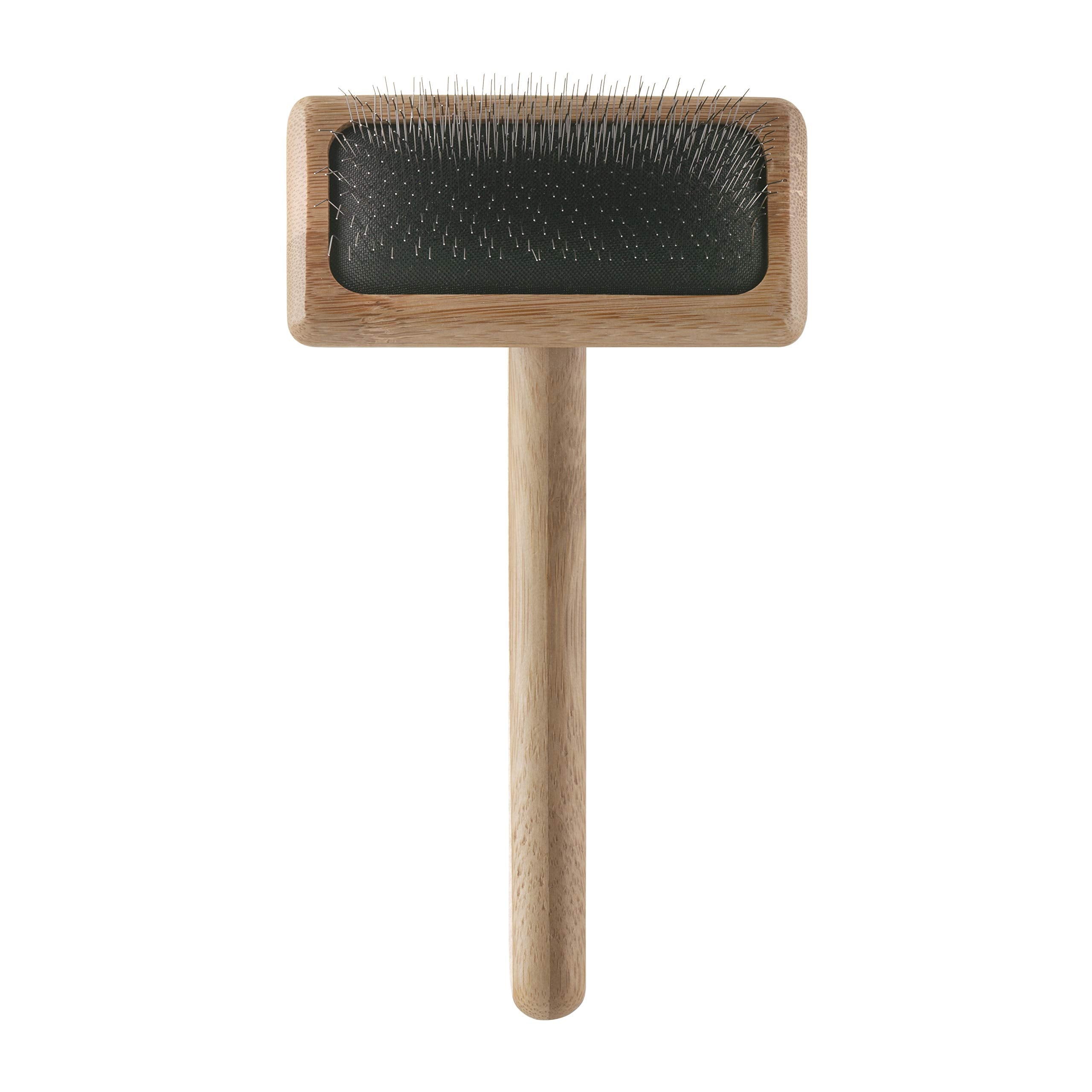 Mikki Bamboo Soft Pin Slicker Brush - Removes Knots & Tangles | Eco Friendly | Small 2
