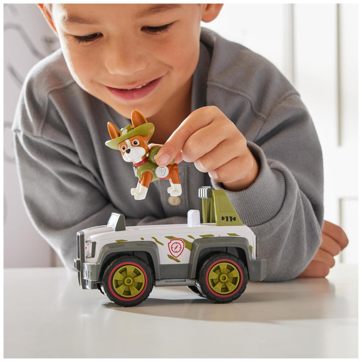 Paw Patrol Tracker's Jungle Cruiser - Toy Vehicle with Collectible Action Figure for Kids 3+