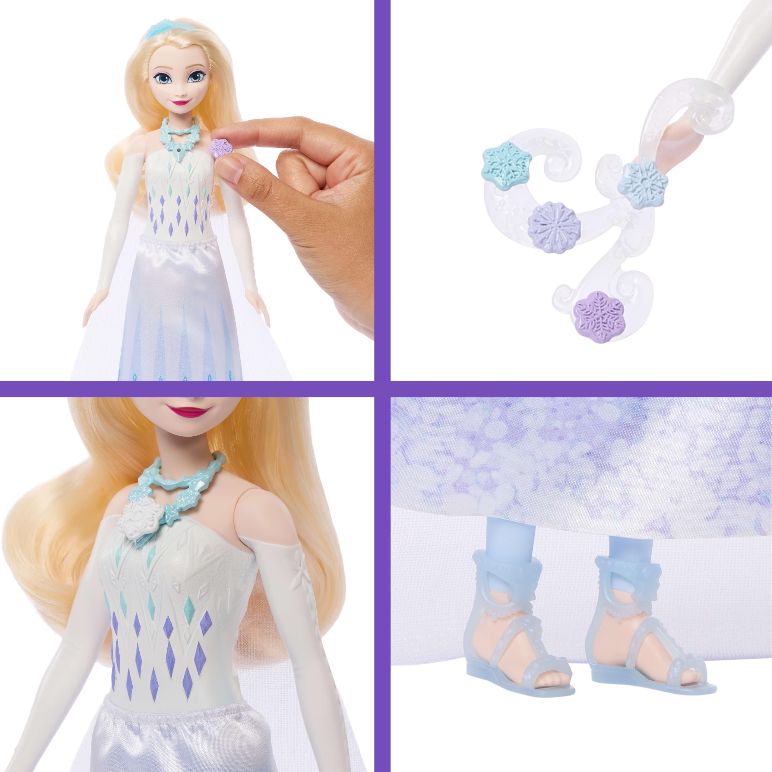 Mattel Disney Frozen Elsa Fashion Doll with 8 Surprises & Accessories | 12.5 inches | JJY36 3