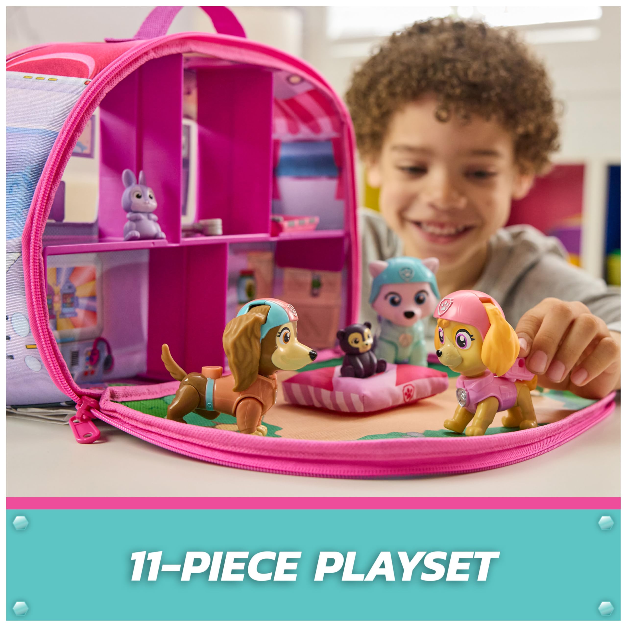 PAW Patrol Skye's World Pupcation Rescue Set - Playset with Skye, Everest, Liberty & Animal Figures 5