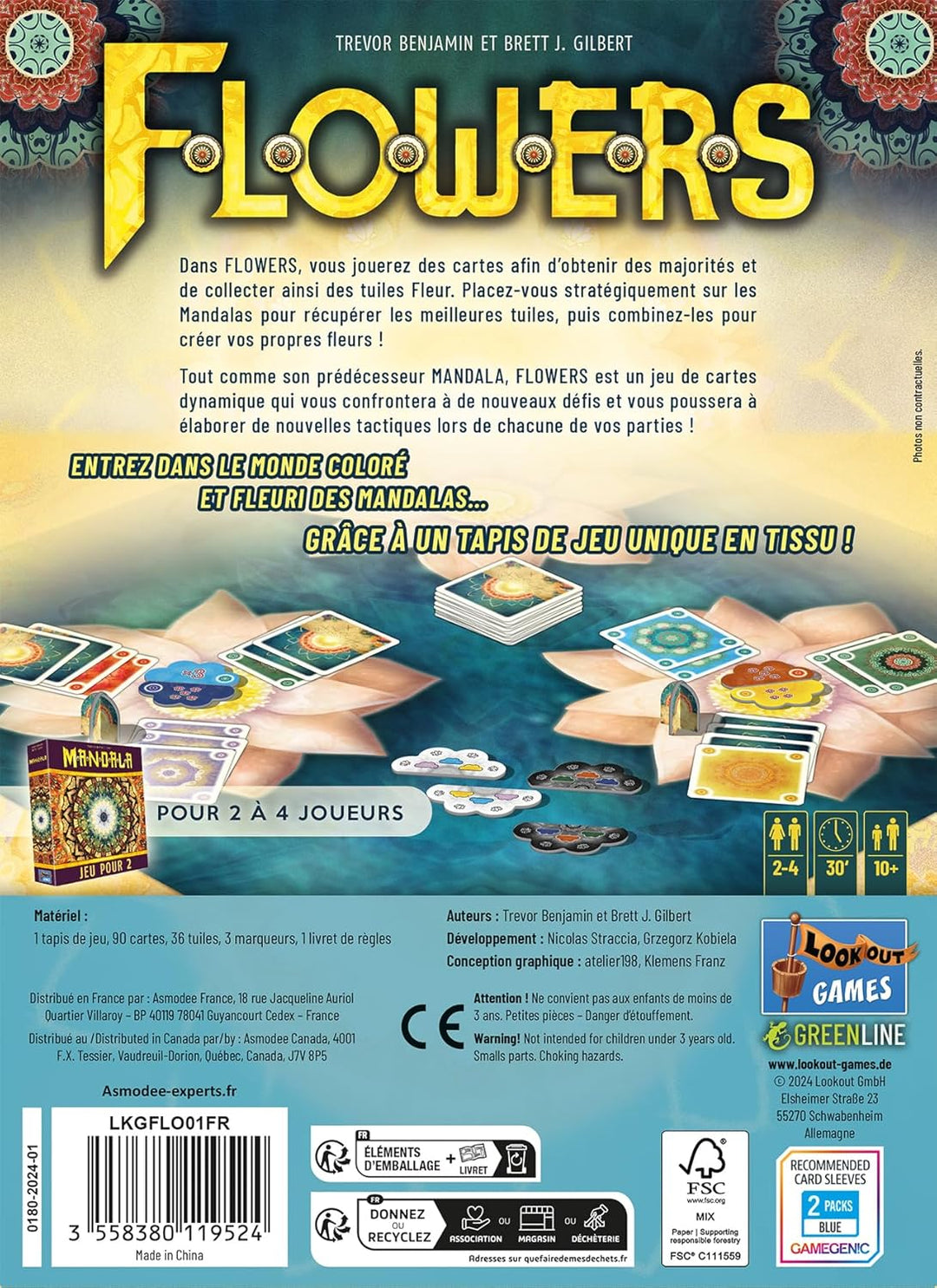 Lookout Flowers: A Mandala Game Board Game