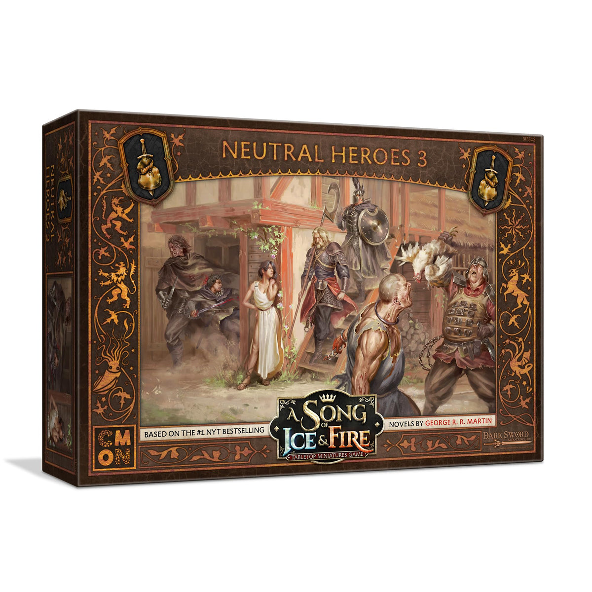 CMON A Song of Ice & Fire: Neutral Heroes III Miniatures Expansion | Standard Edition | 7 Miniatures
