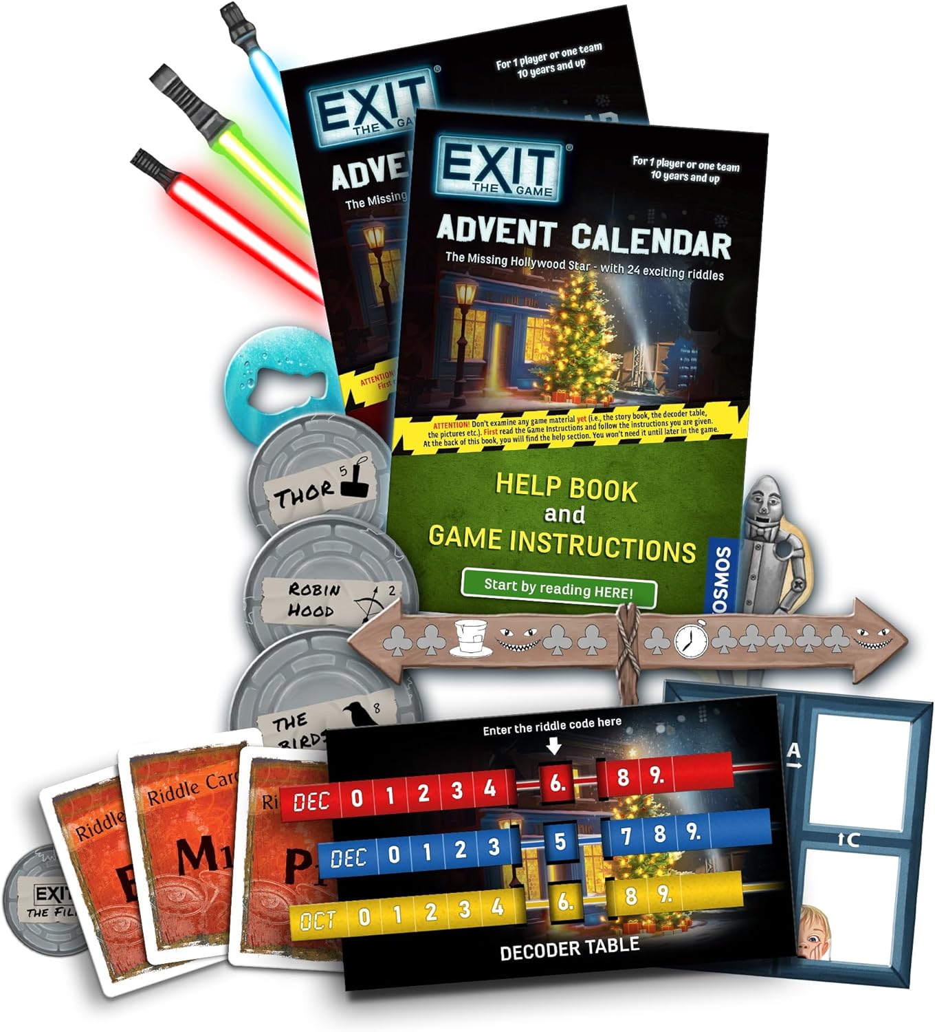 Thames & Kosmos EXIT: Advent Calendar - The Missing Hollywood Star Escape Room Game