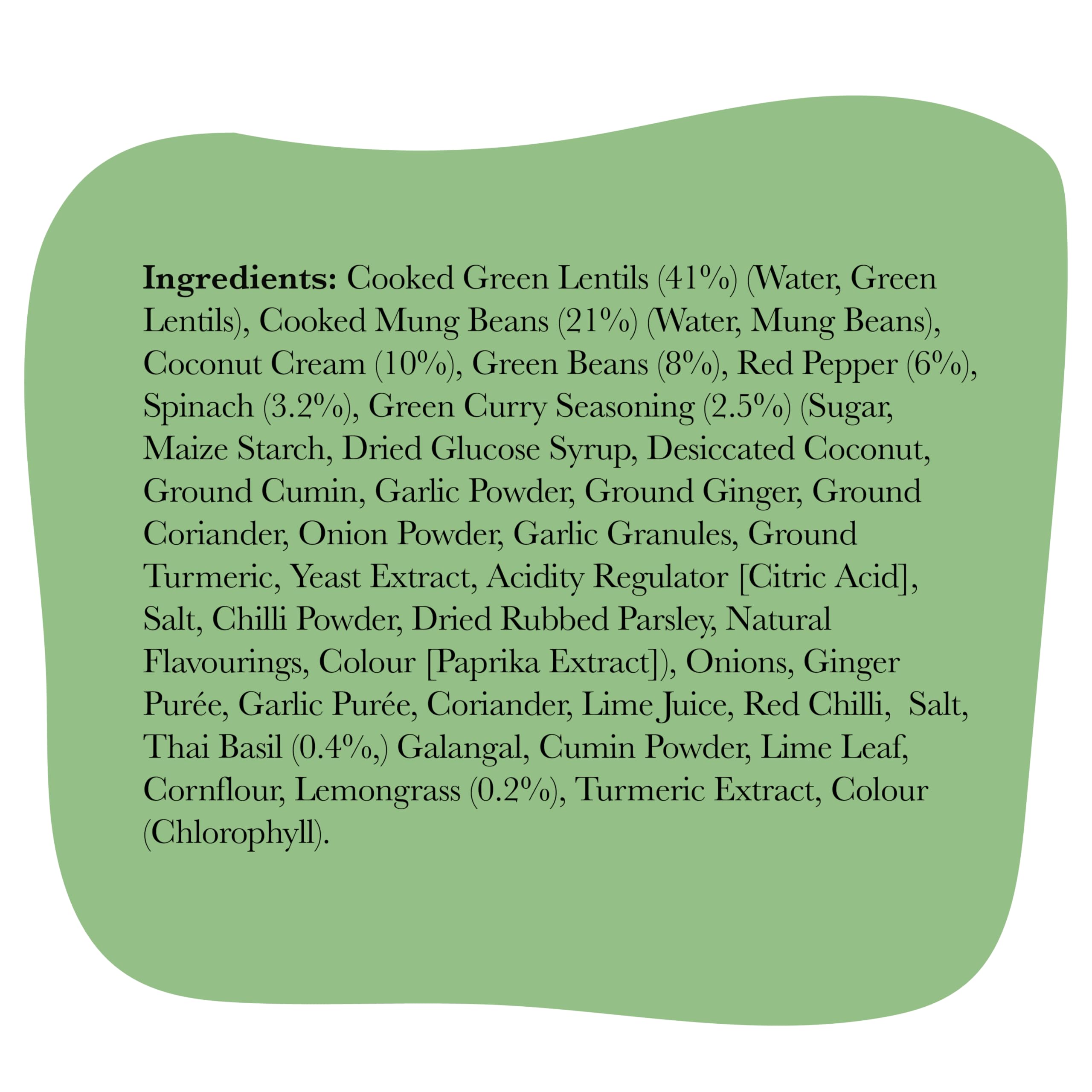Merchant Gourmet Ready-to-Eat Thai Green Lentil Curry with Lemongrass | 6 x 280g Pouches | High Protein & Fibre 5