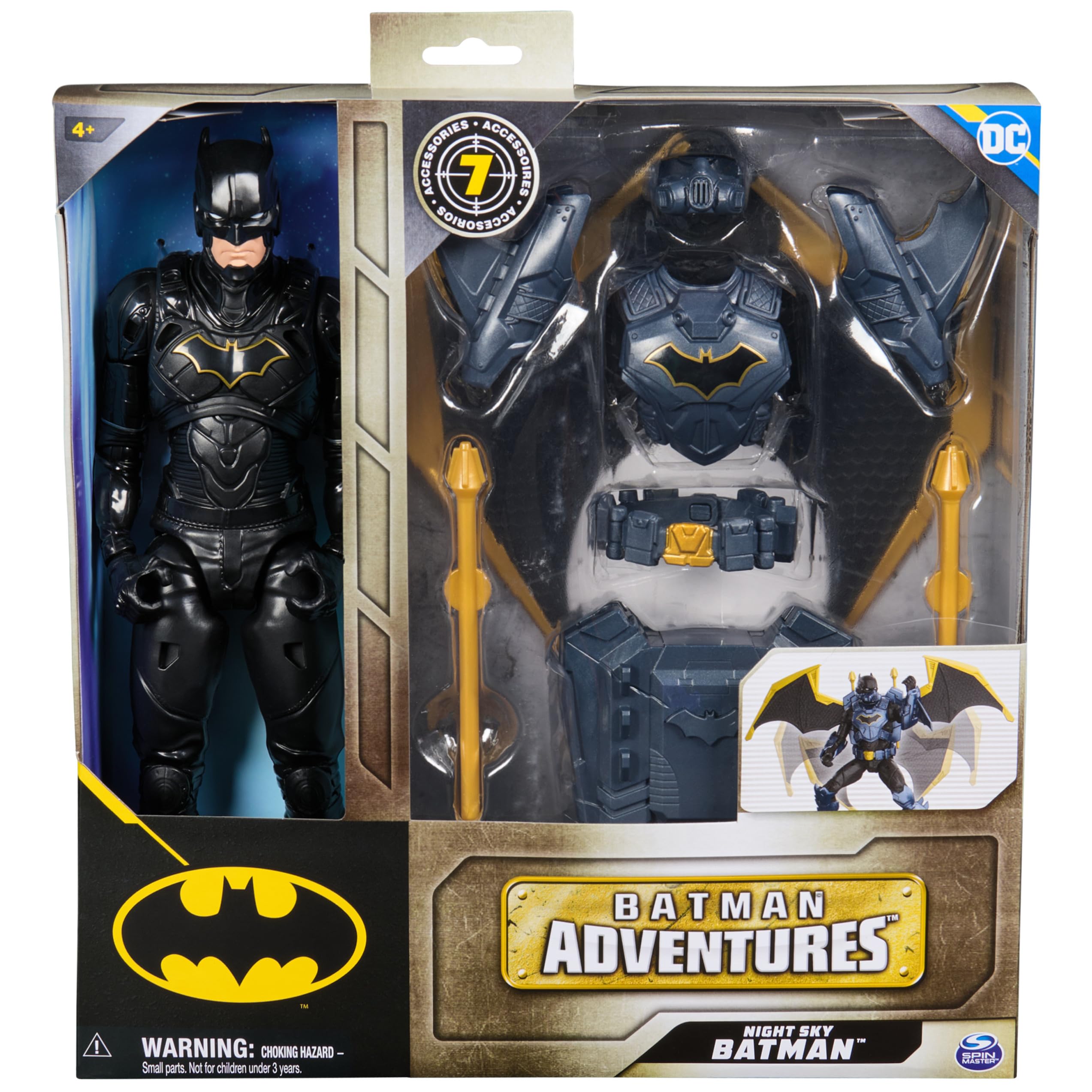 Spin Master DC Comics Night Sky Batman Action Figure - 30cm, 17 Points of Articulation, Expandable Wings | Ages 3+