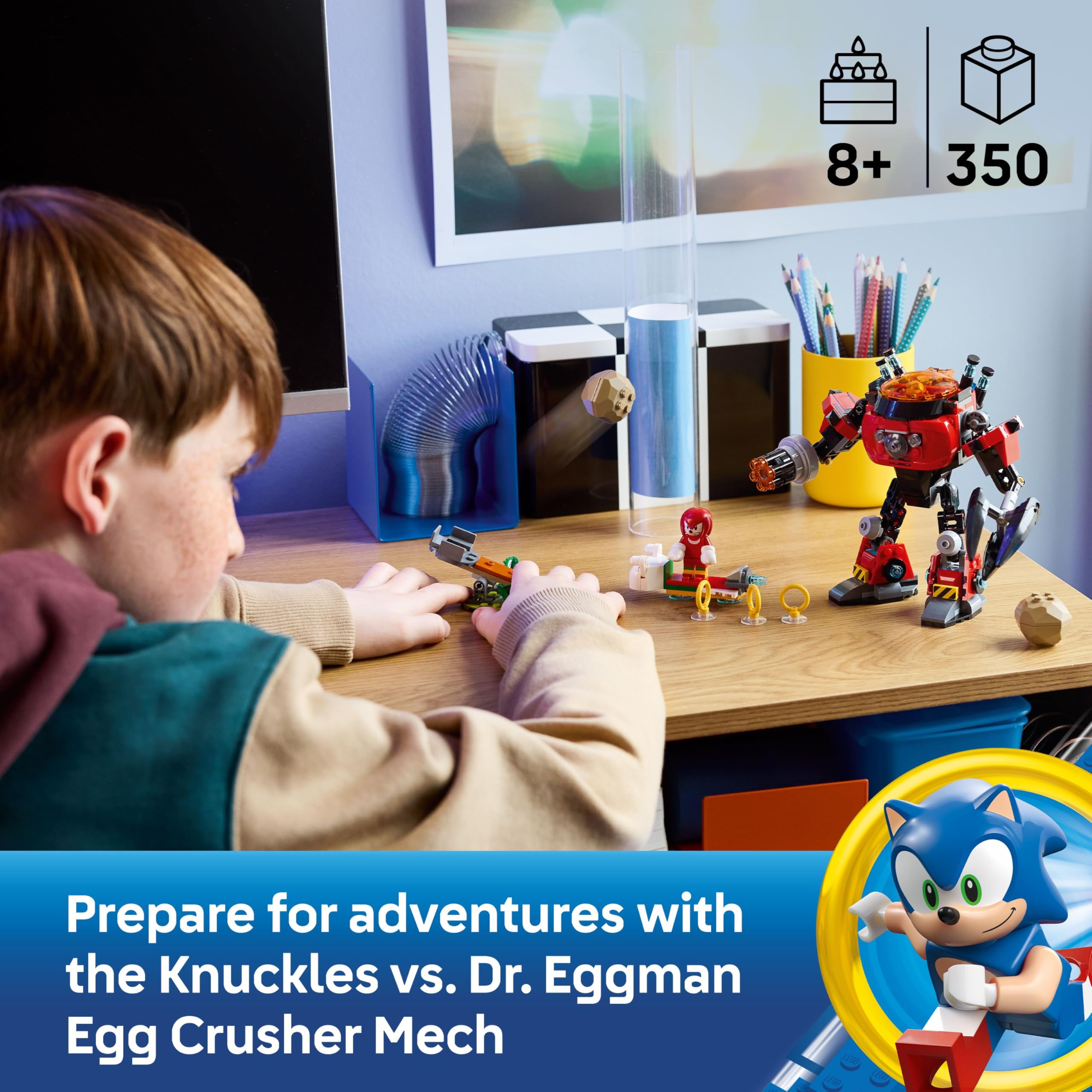 LEGO Sonic the Hedgehog Knuckles vs. Dr. Eggman Egg Crusher Mech Building Set 77005 for Ages 8+ 2