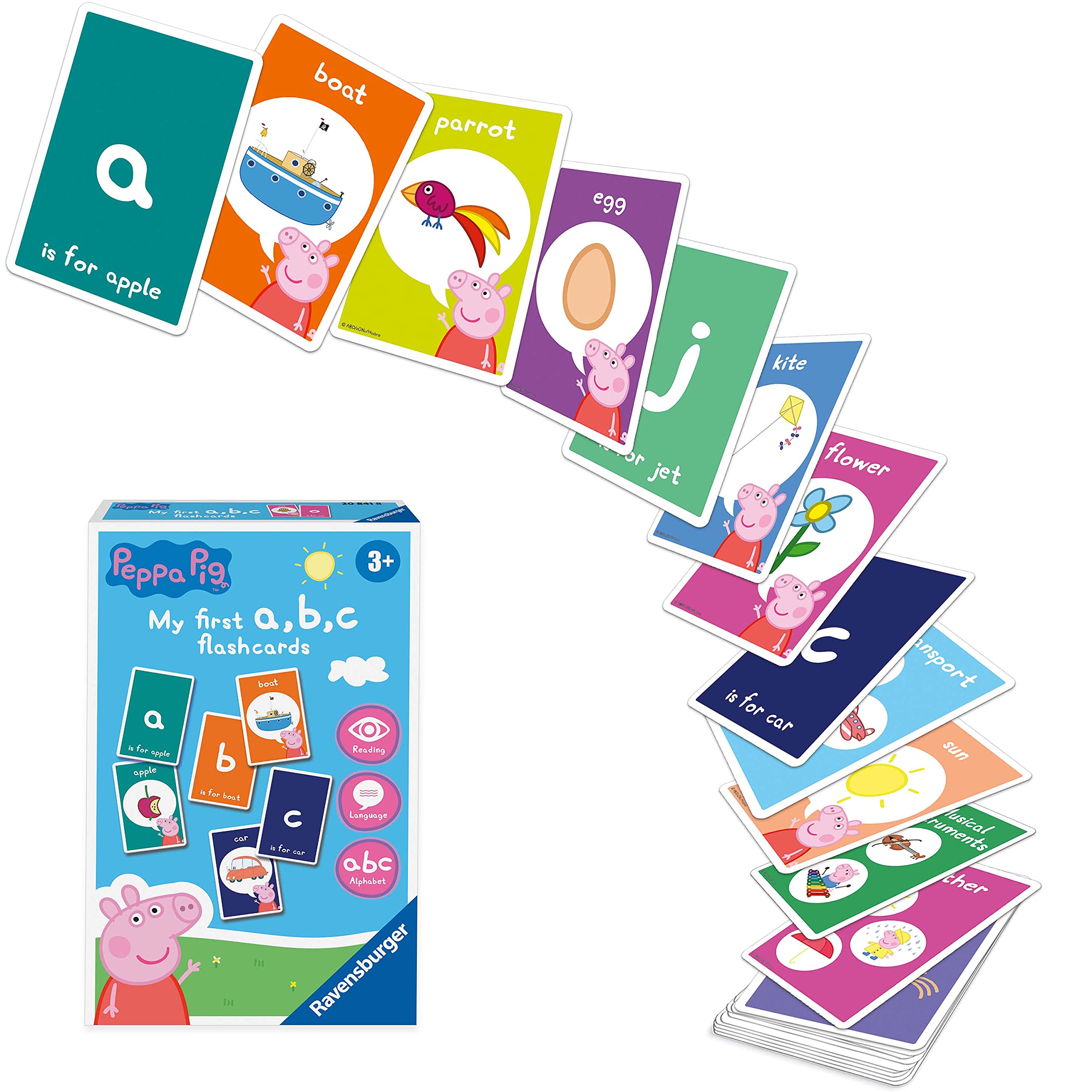 Ravensburger Peppa Pig My First Flash Card Game for Kids Age 4+ | 26 Cards | Multi-coloured 2