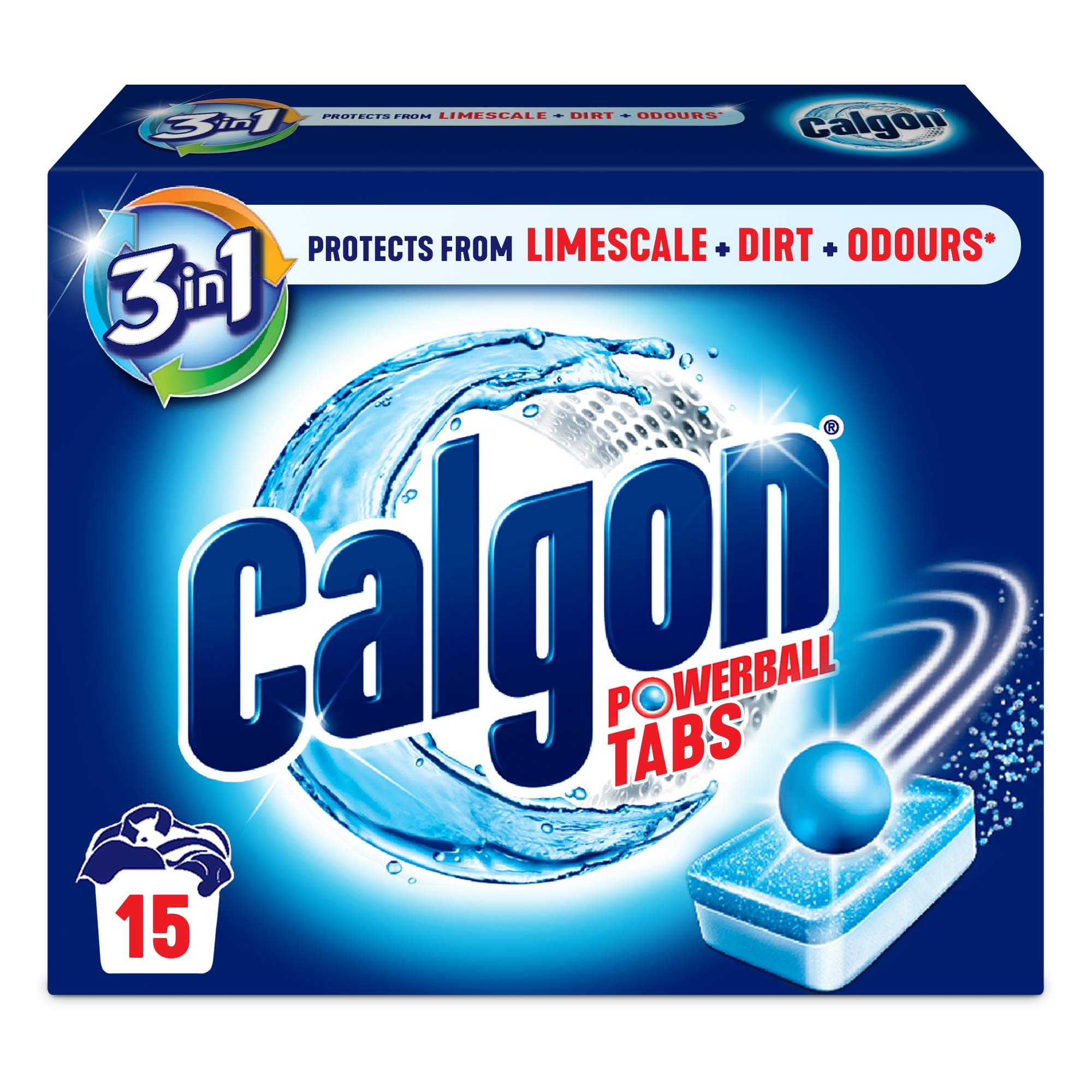 Calgon 4 in 1 Water Softener Tablets - Limescale Prevention, Residue Removal, Odor Elimination | 15 Count 1