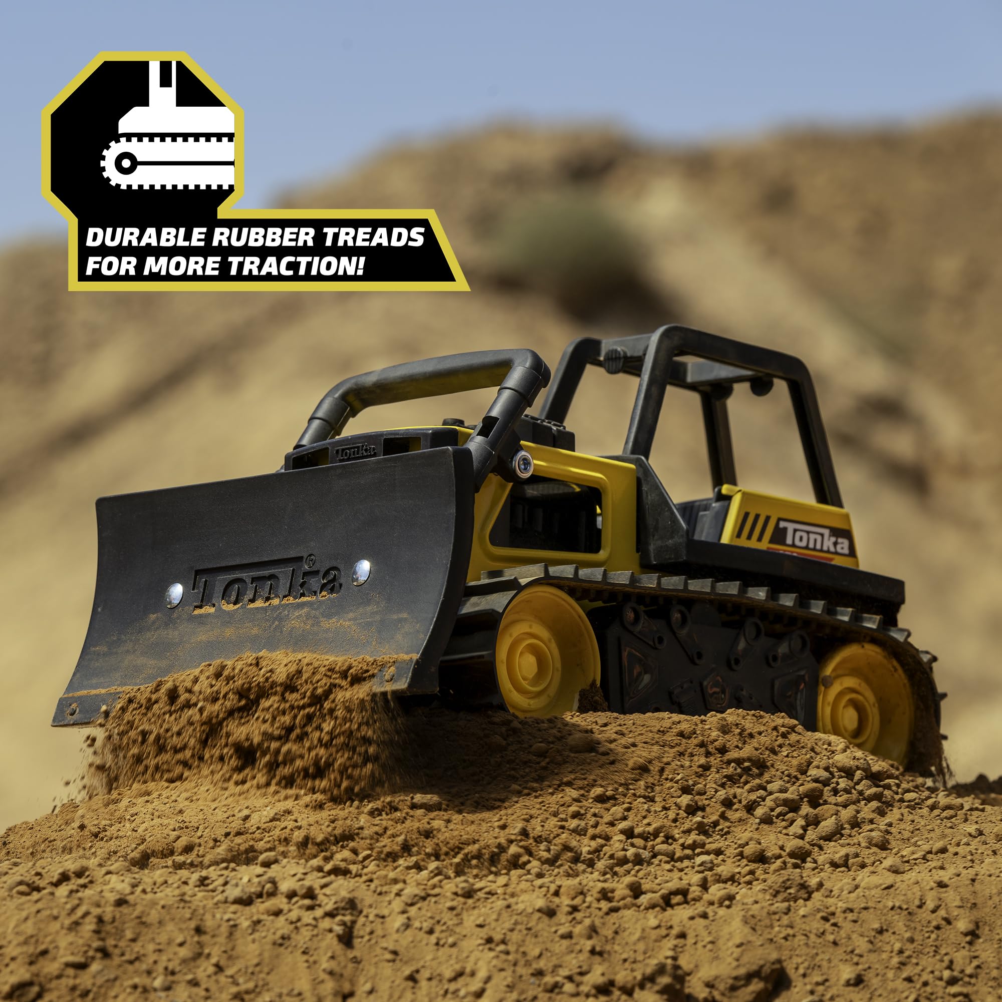 Tonka Steel Classics Bulldozer - Heavy Steel Construction | Ages 3+ | Yellow/Black 6