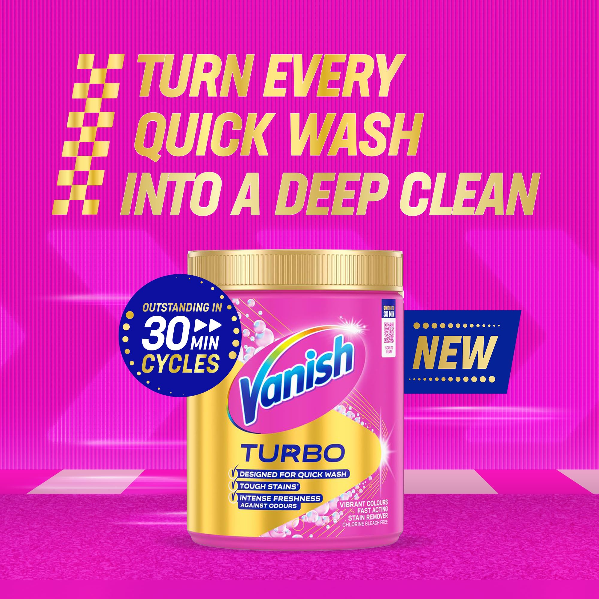 Vanish Turbo Stain Remover Powder for Quick Wash - Boosted Oxi Action | 470g Floral Scent 2