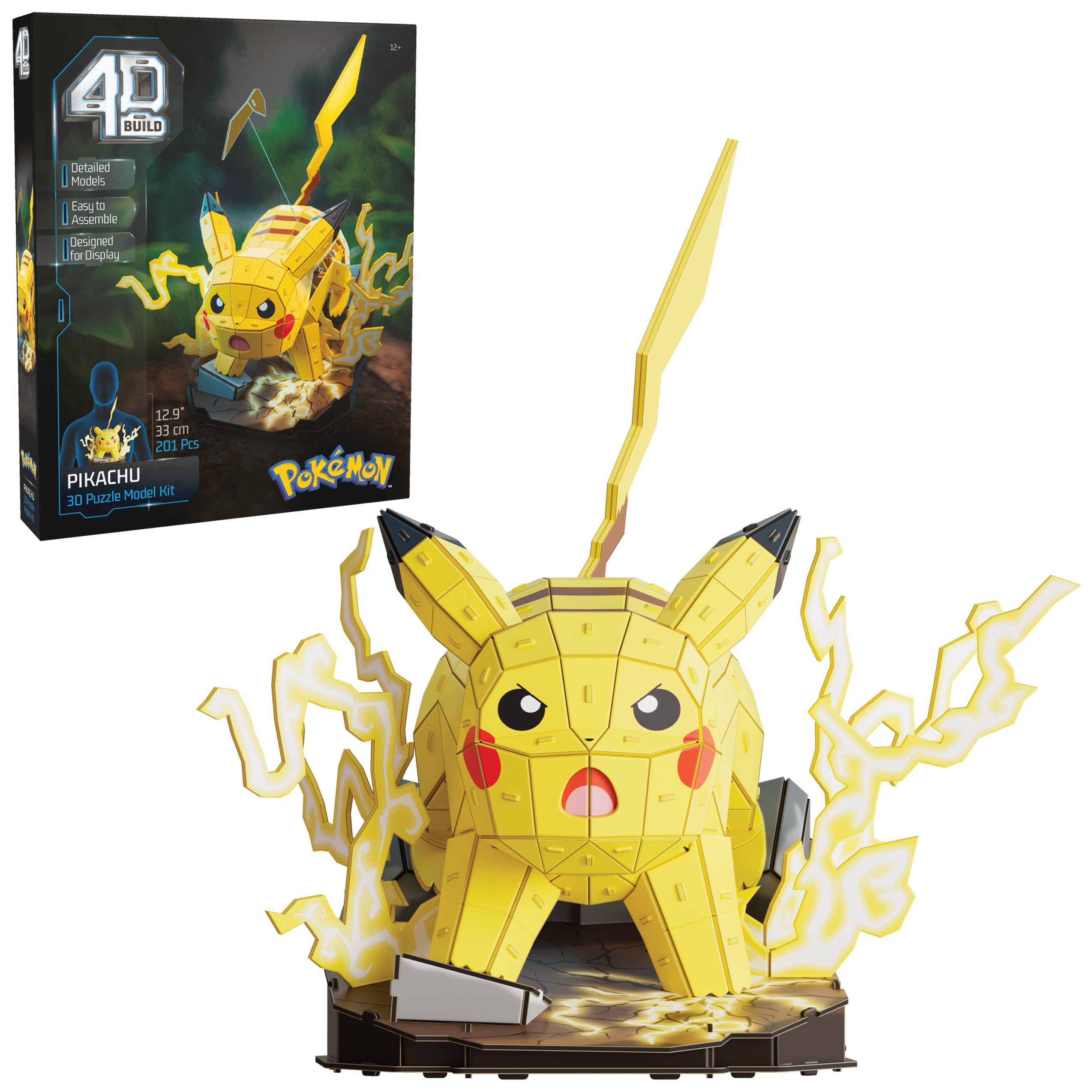 4D Build Pokémon Pikachu 3D Model Kit - 201-Piece Building Puzzle for Ages 12+ 8
