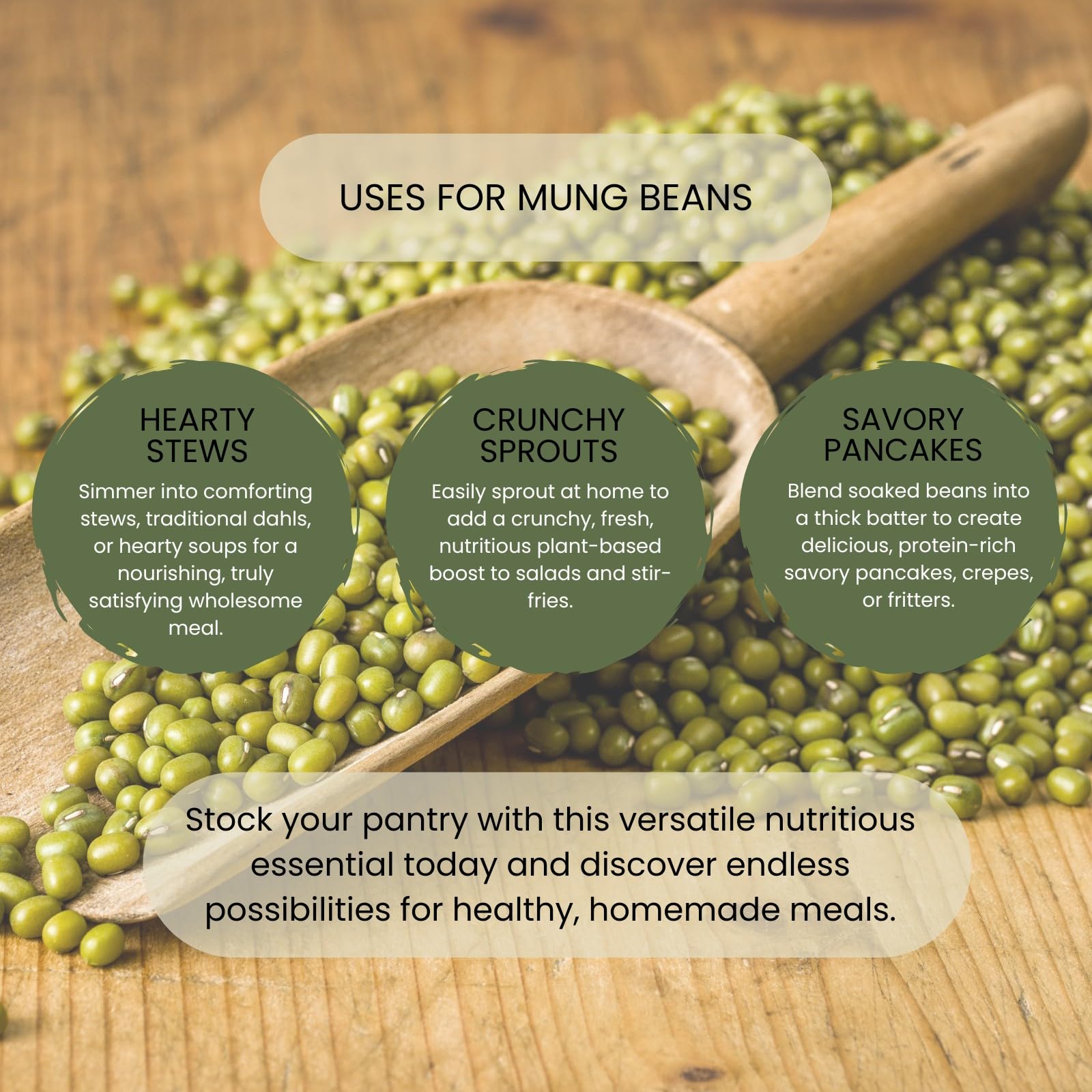Minton & Donello Organic Mung Beans - 500g Pack | Whole Green Gram | High Protein & Fibre 2