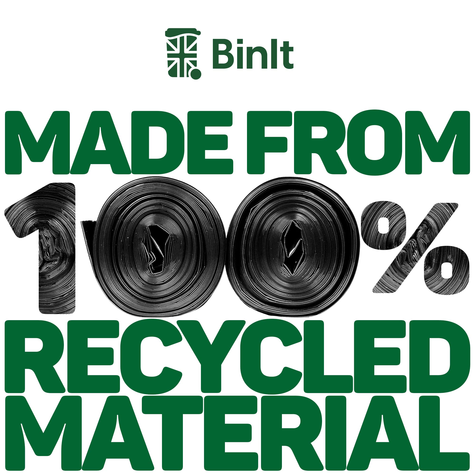 BIN IT Everyday Refuse Sacks - 70 Litre Capacity, 40 Count Tie Top Bin Liners 2