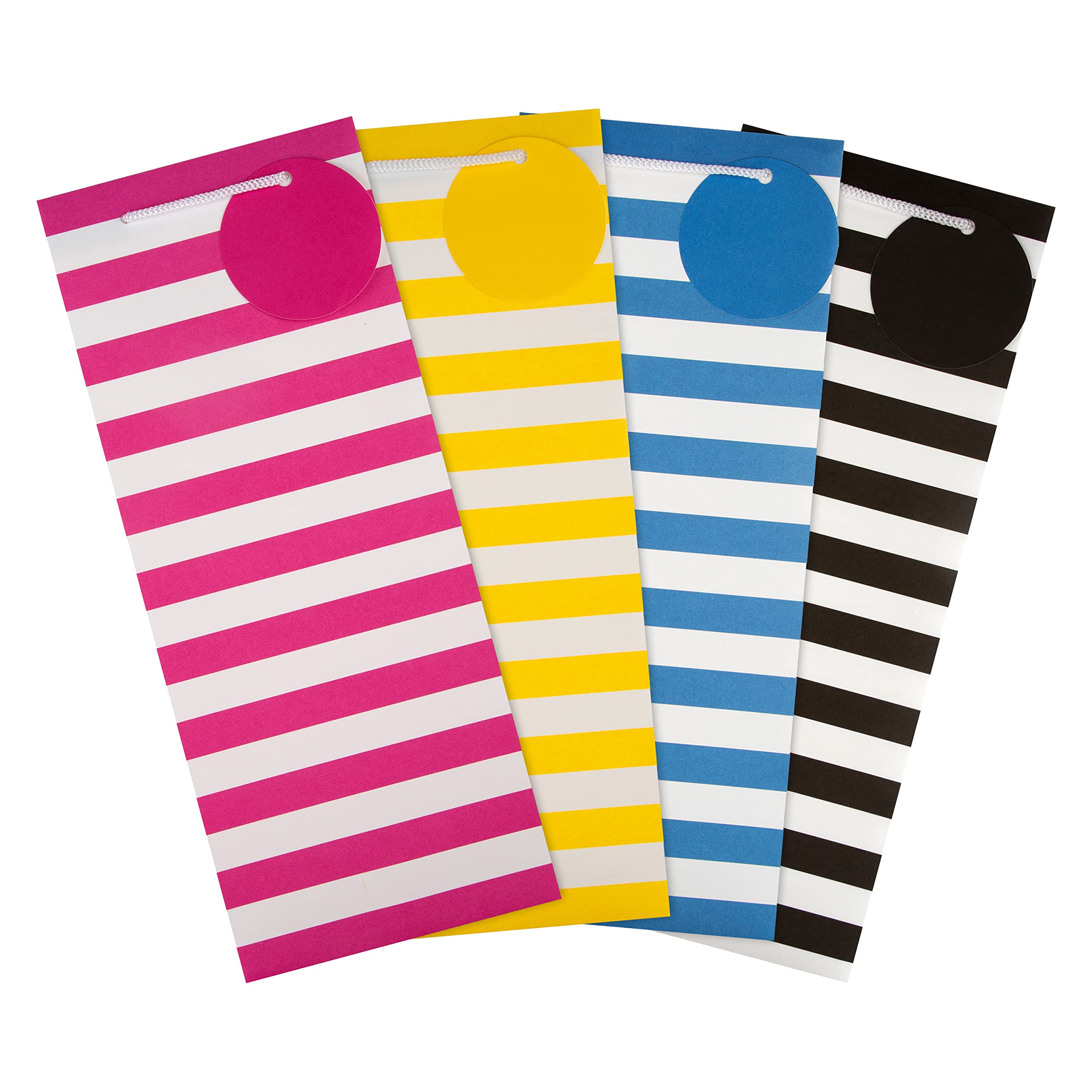 Hallmark Multi-Occasion Bottle Gift Bags - Pack of 4 | Striped Design | FSC Certified Paper 2