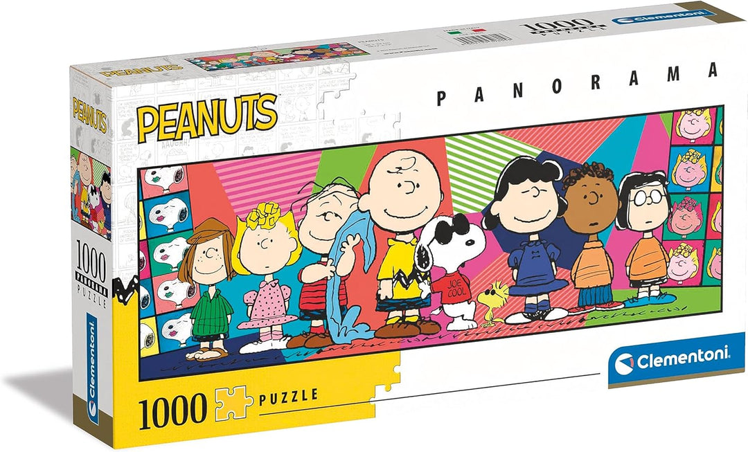 Clementoni Panorama Peanuts Comic Series - Snoopy & Friends 1000-Piece Jigsaw Puzzle (39805)