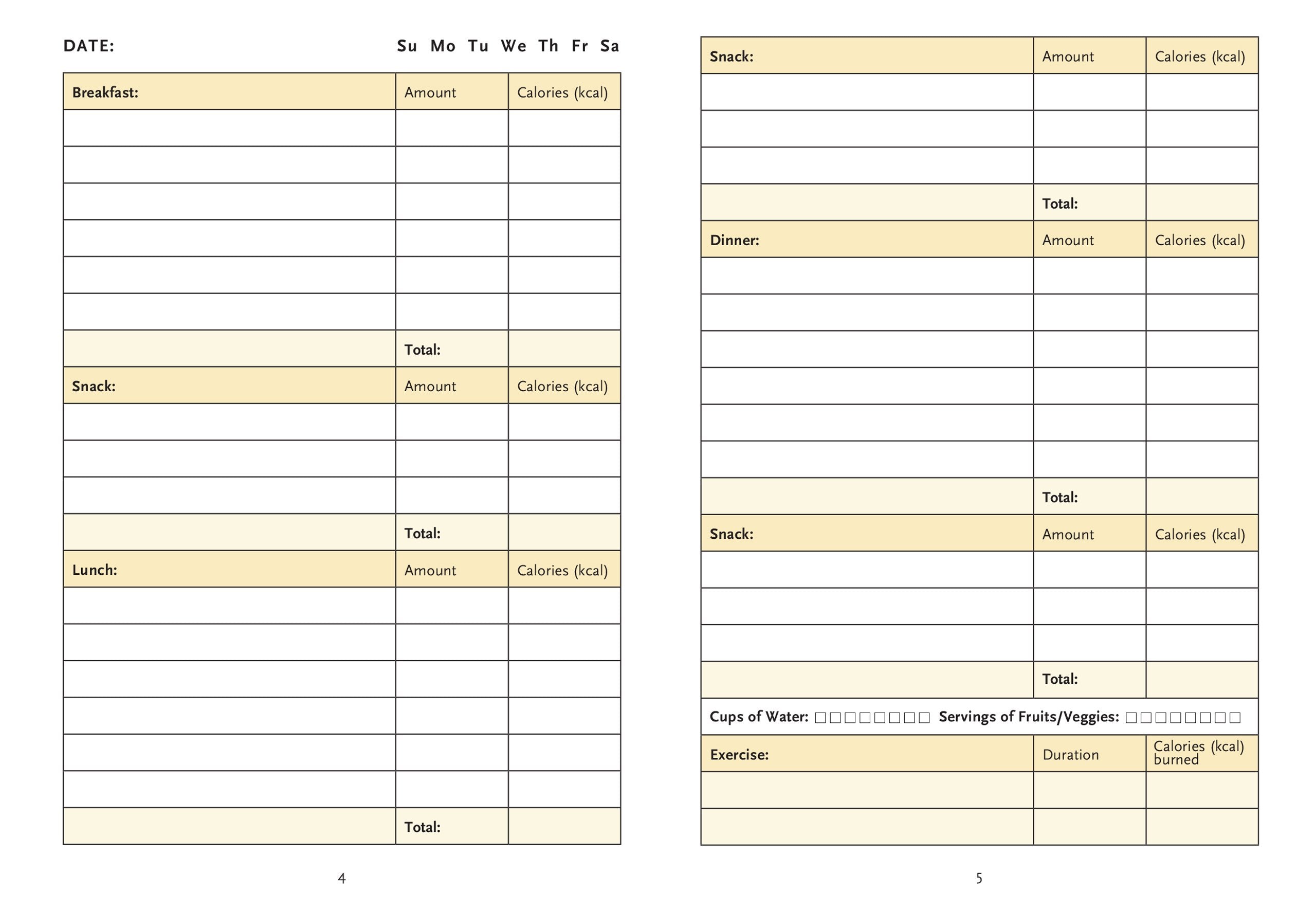 Peter Pauper Press Daily Food Journal - Weight Control Log Book | 192 Pages | English 3