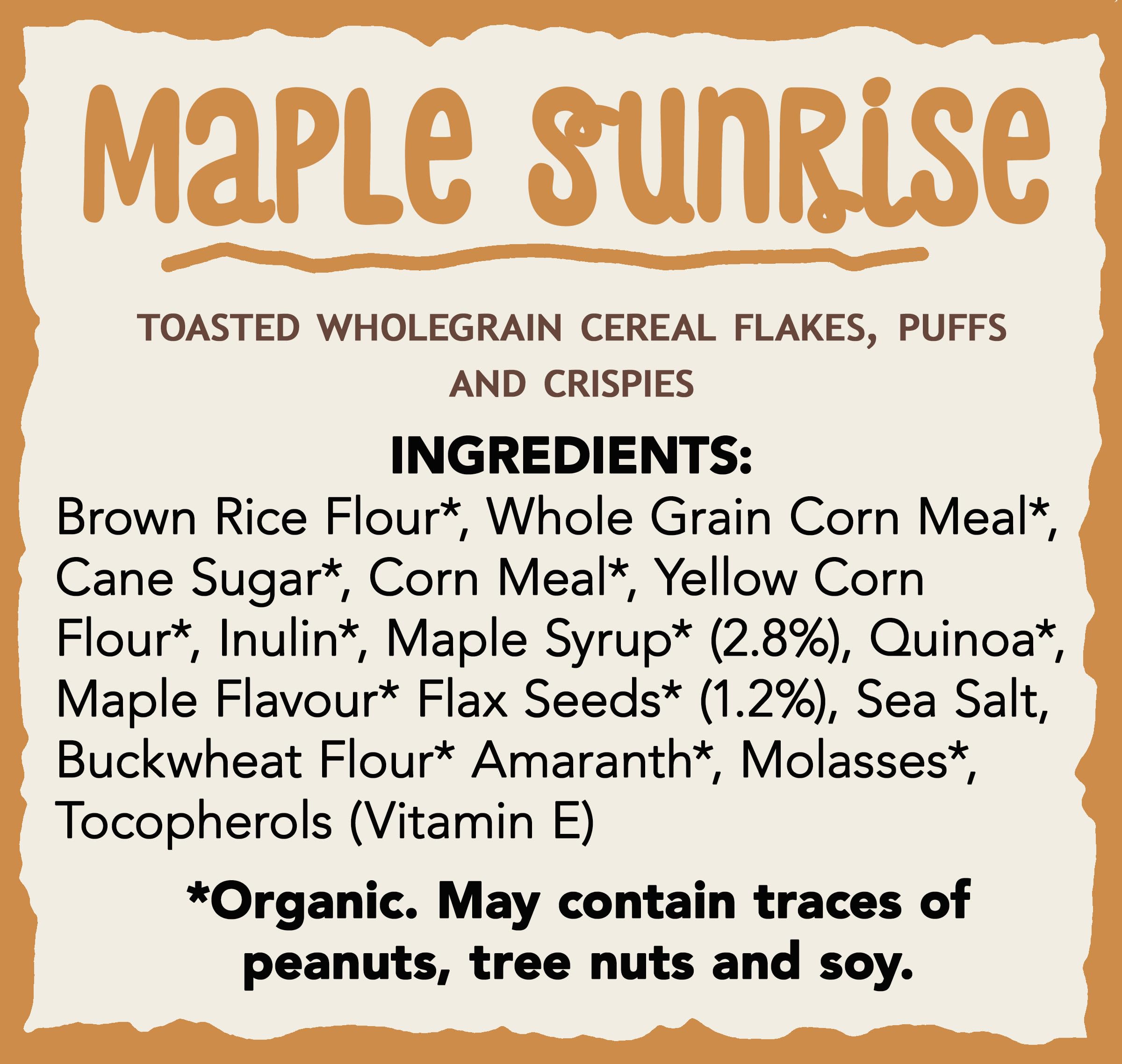 Nature's Path Organic Maple Sunrise Gluten Free Cereal - High Fibre Vegan Breakfast Cereal, Pack of 4 x 332g 6