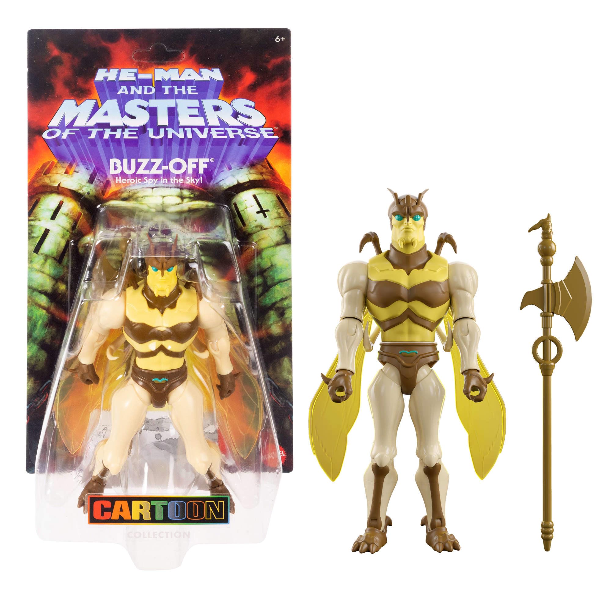 Masters of the Universe Origins Buzz-Off Action Figure - 5.5-inch Scale, 16 Points of Articulation, 200X Cartoon Collection 1