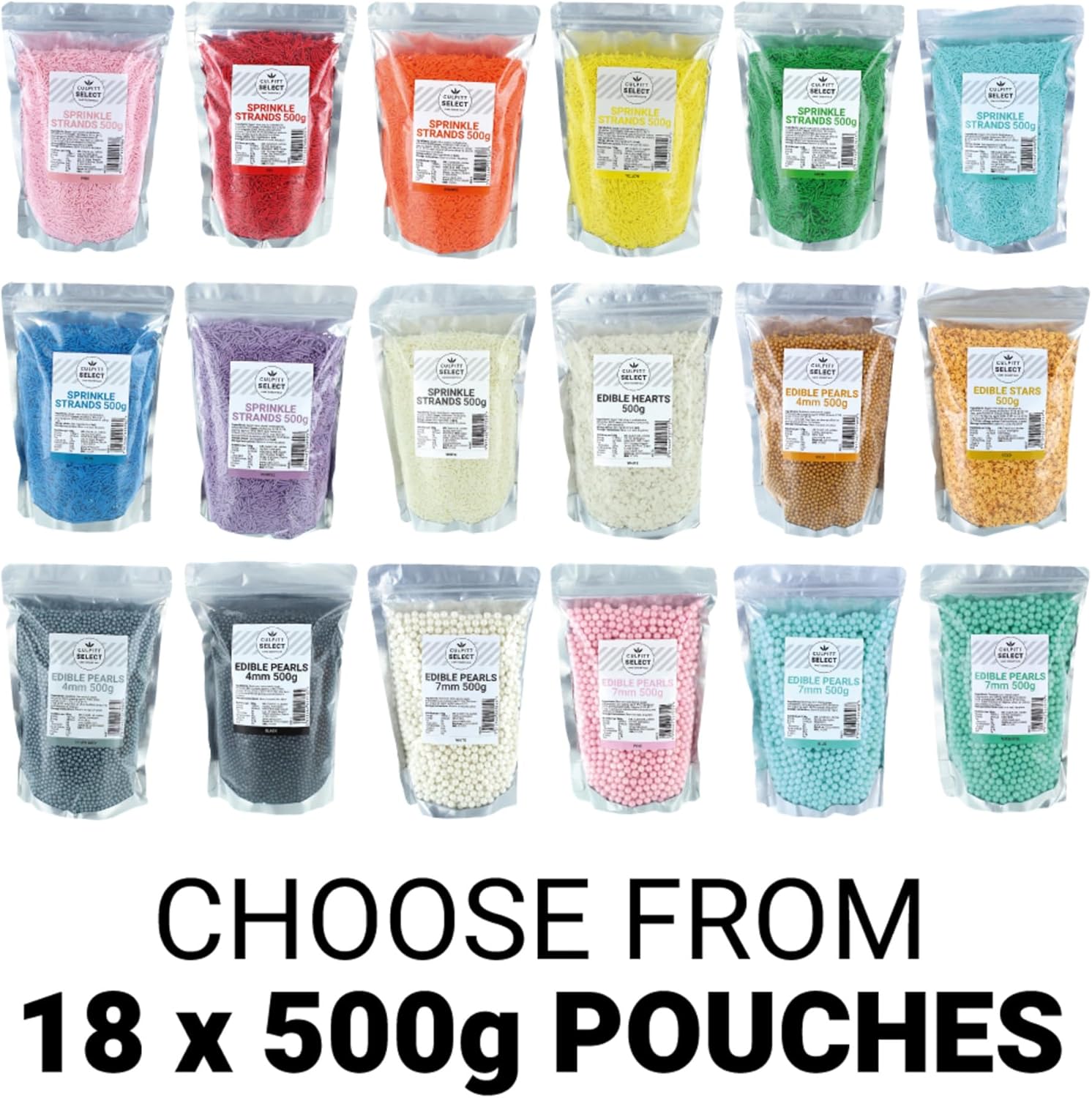 Culpitt Select Edible Gold Stars - Cake Sprinkle Decorations 500g