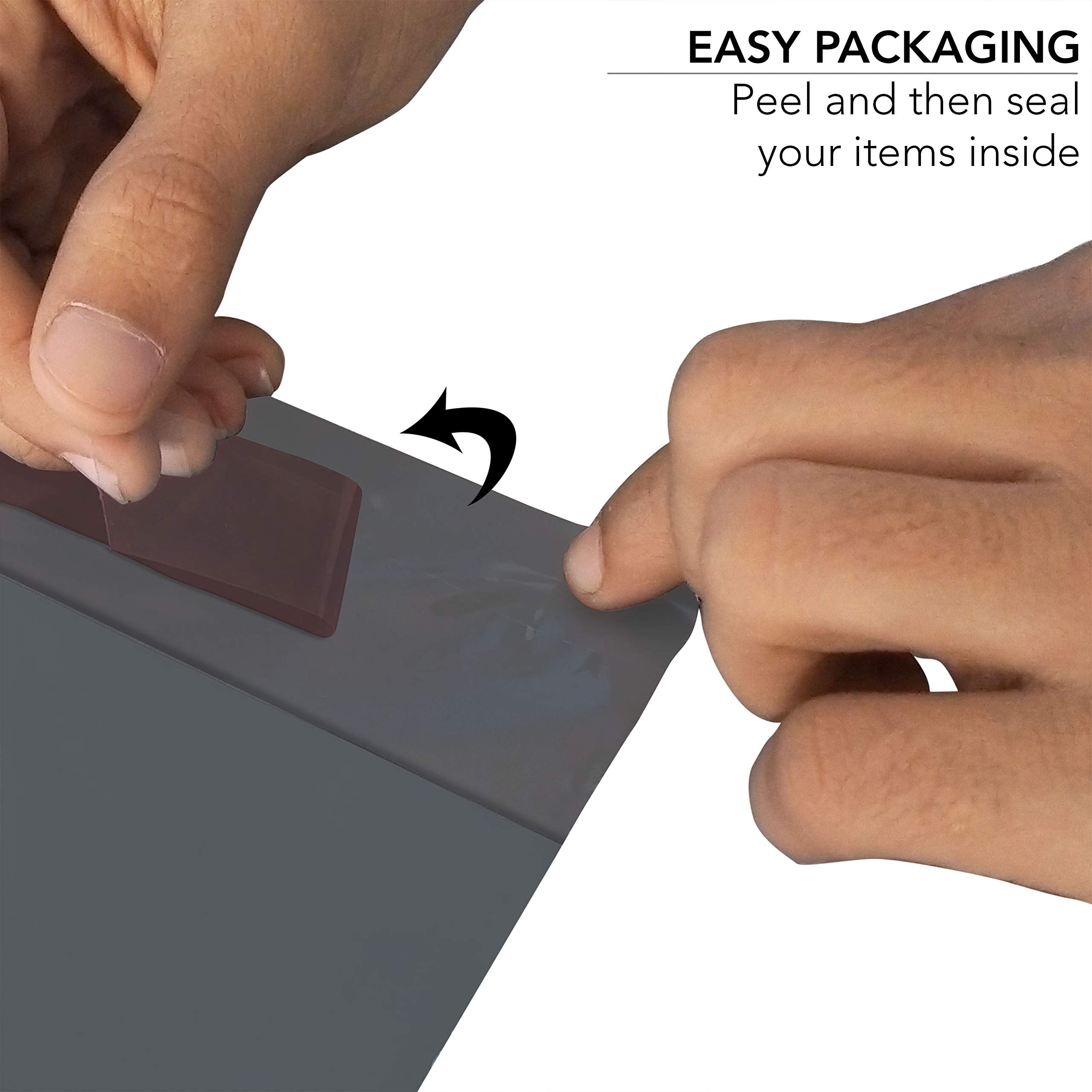 iSOUL Mixed Mailing Poly Postal Self Seal Bags - 100 Count, 4 Sizes (6x9 to 12x16) | Opaque Plastic