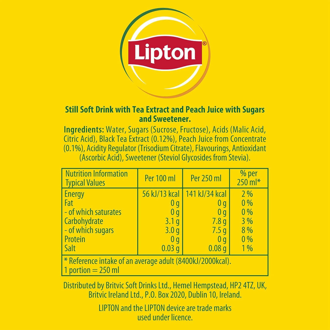 Lipton Ice Tea Peach Flavour 1.25L