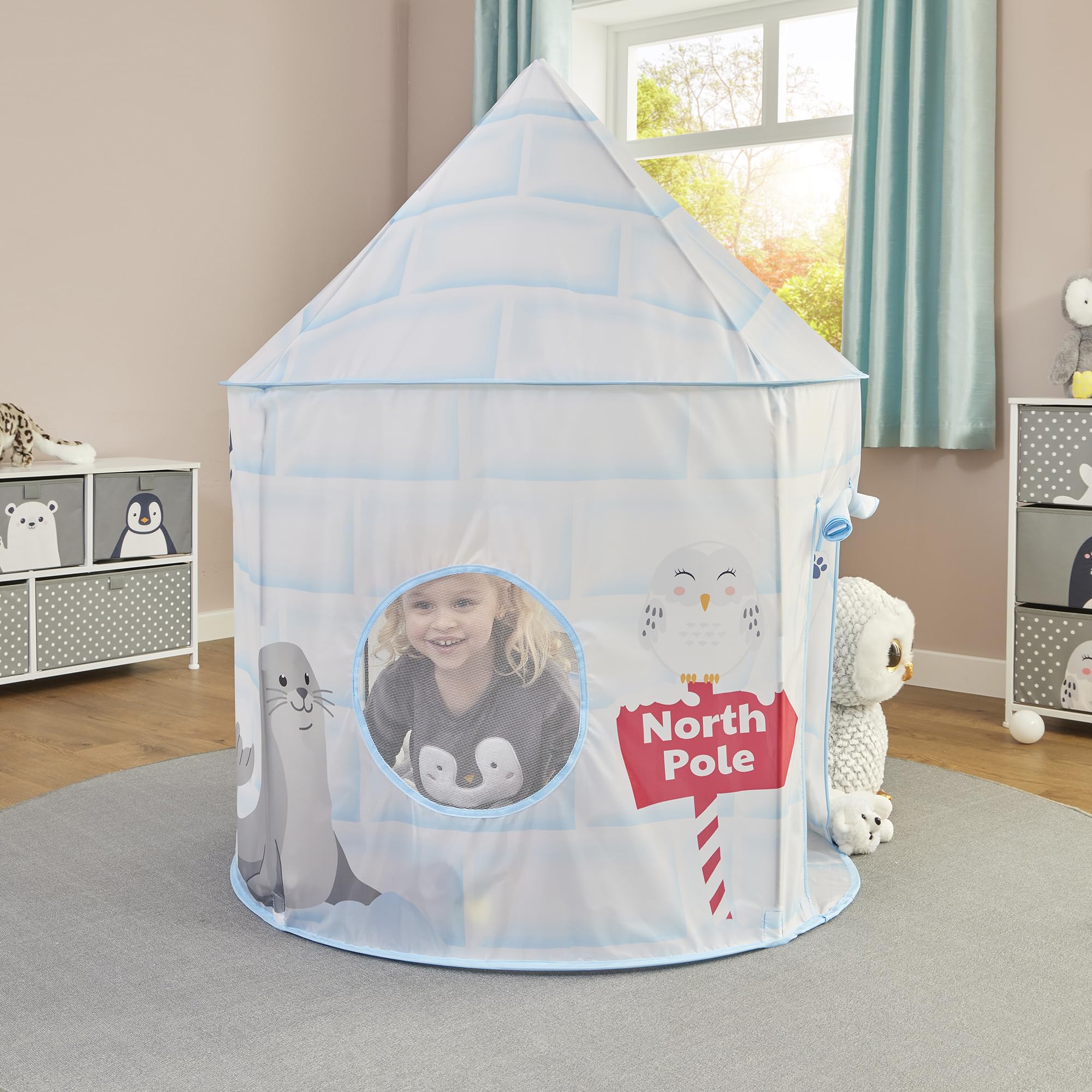 Liberty House Toys Arctic Play Tent - Igloo-Themed Play Space for Kids, Blue 7