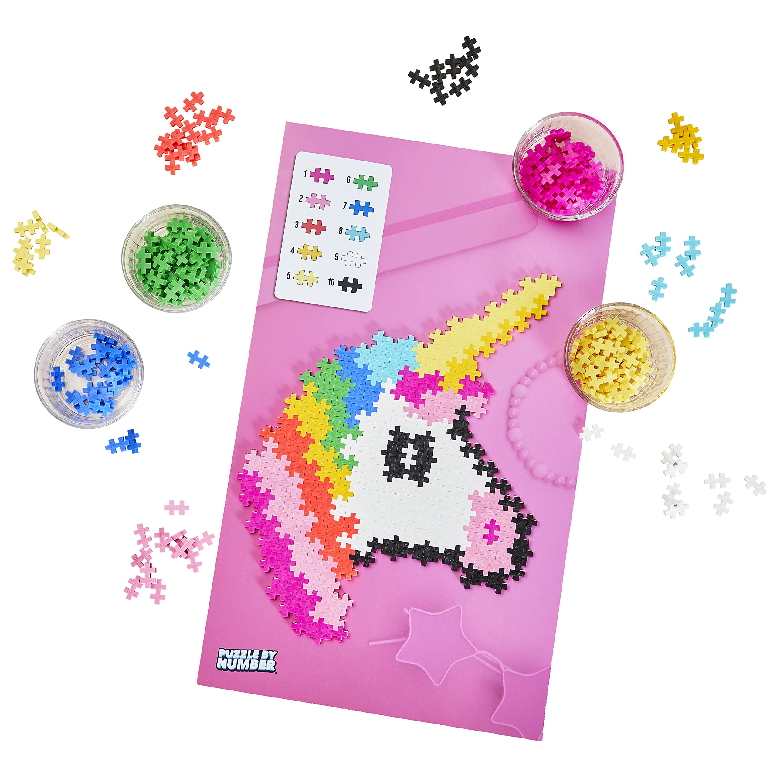 PLUS PLUS Unicorn Puzzle by Number Building Blocks - 250 Pieces, Ages 12+ 3