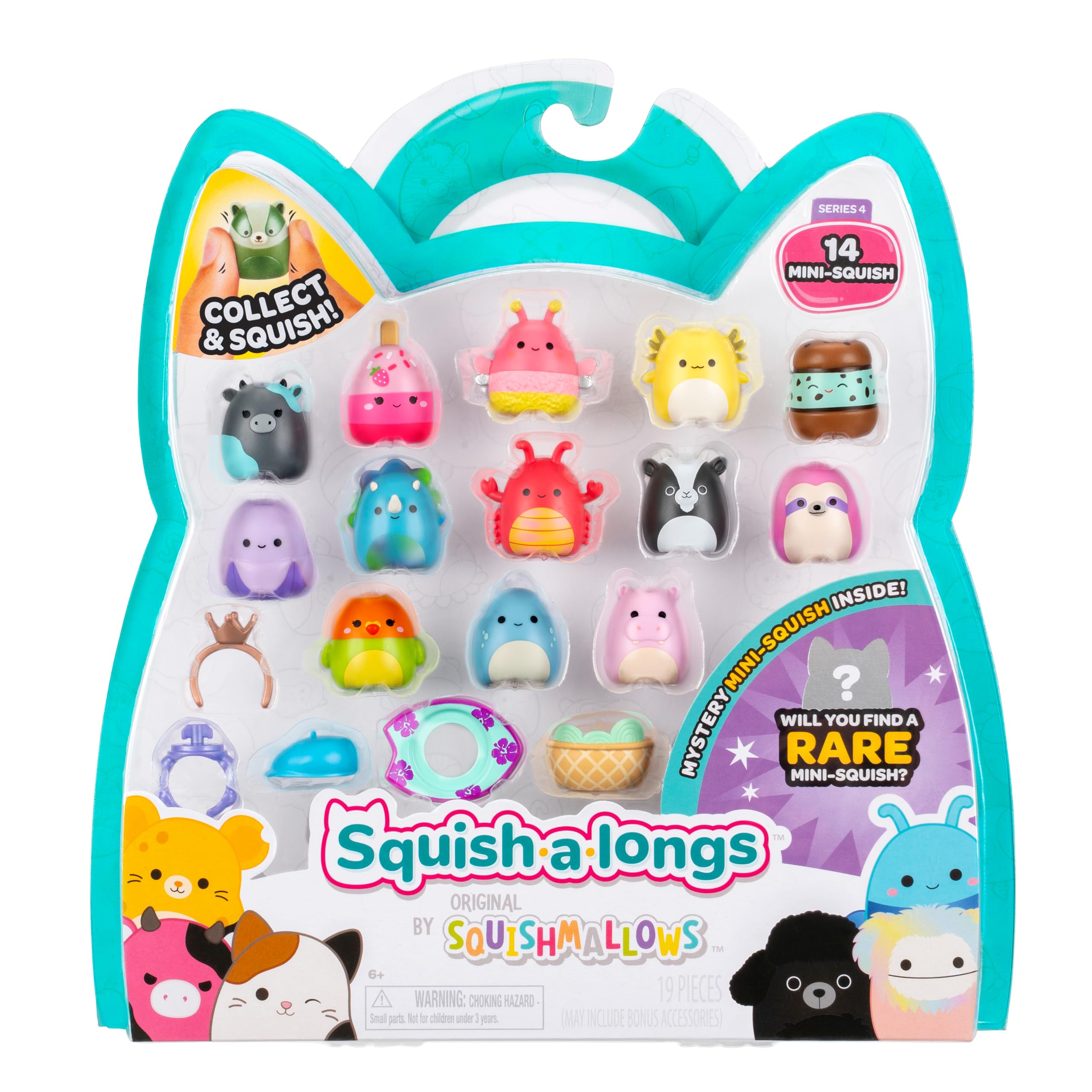Squish-a-longs Mini-Squish 14-Pack - Collectible Squeeze Toys for Kids 3+ 7