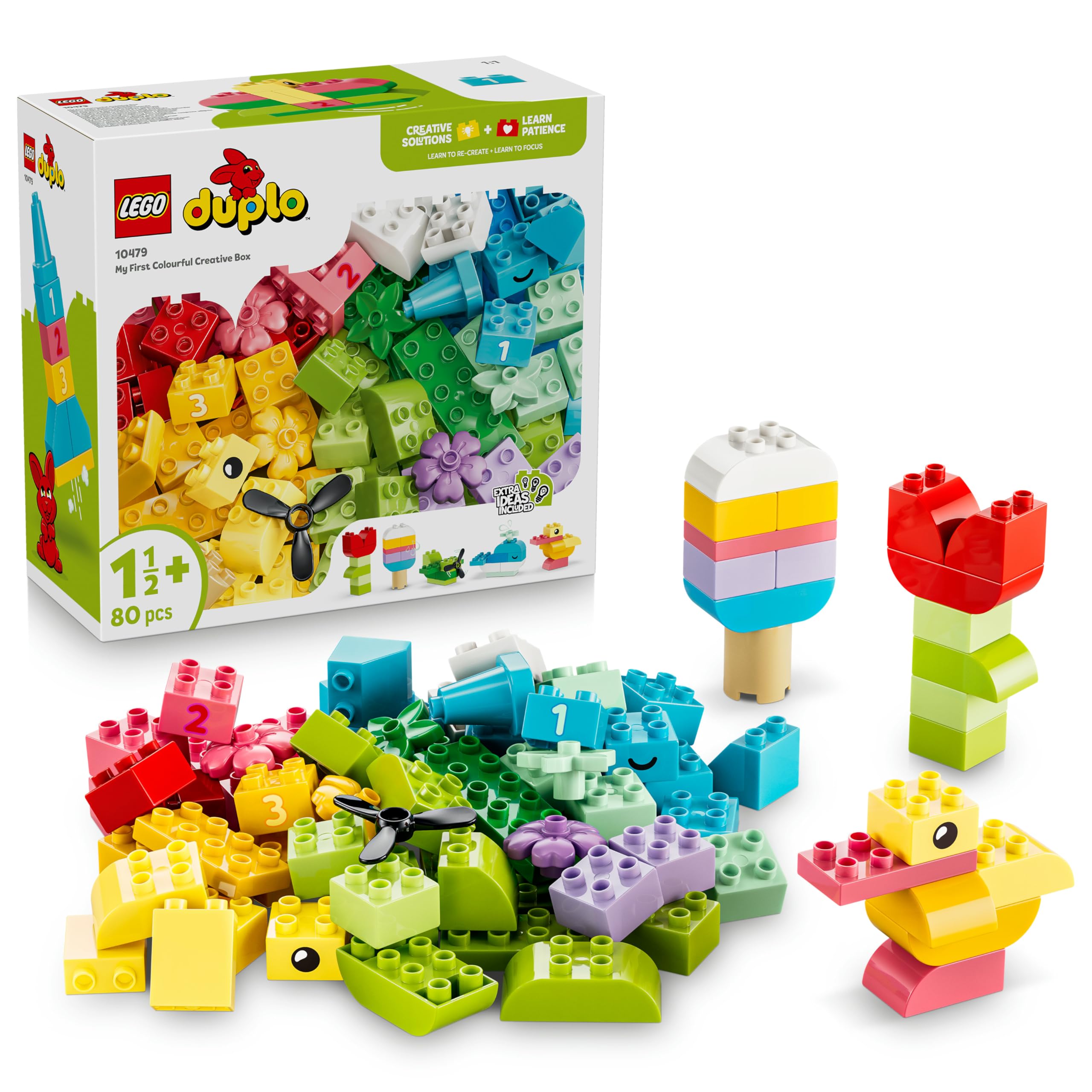 LEGO DUPLO Colourful Creative Box - 80 Bricks | Ages 1.5+ | Educational Building Set