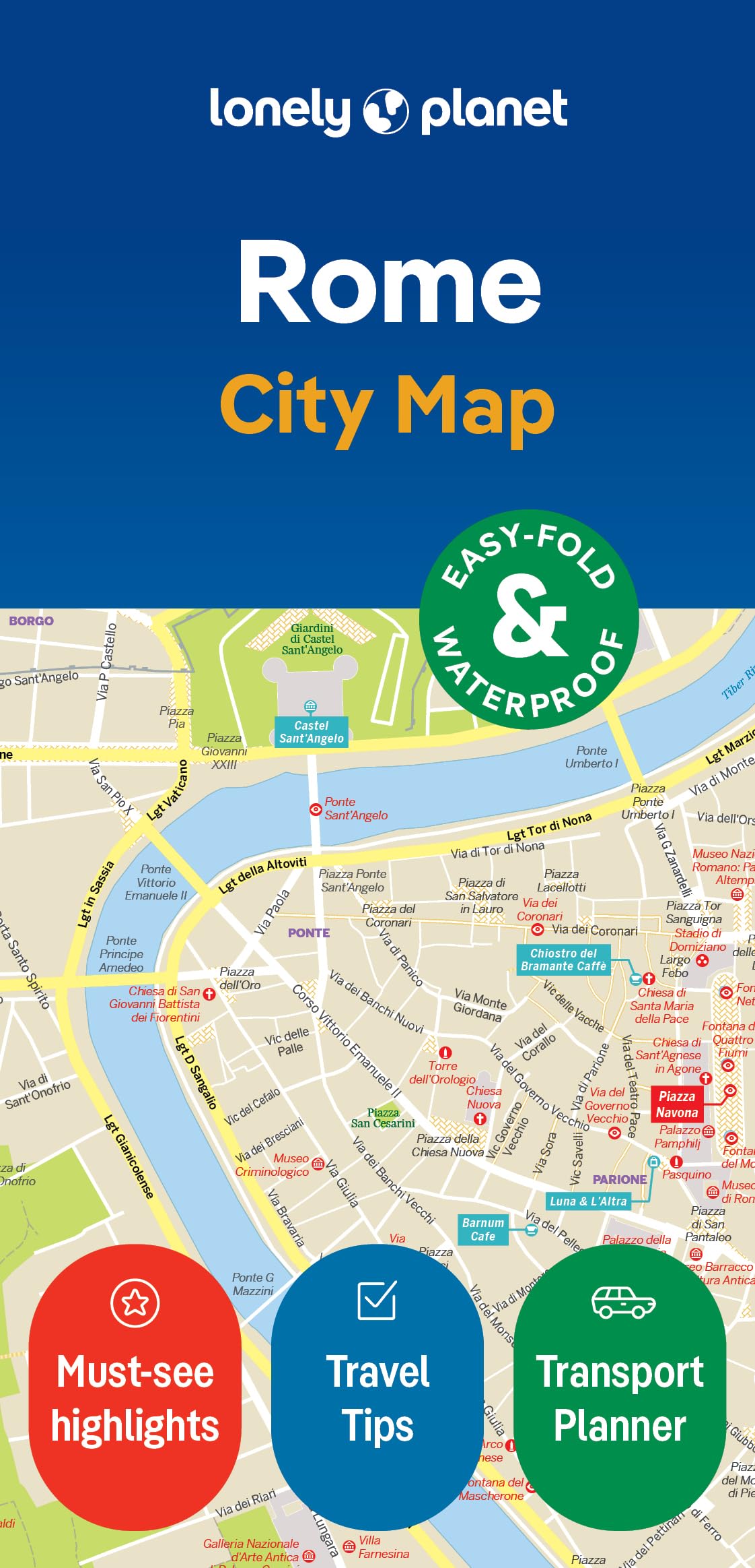 Lonely Planet Rome City Map - Folded Map, 2nd Edition 1