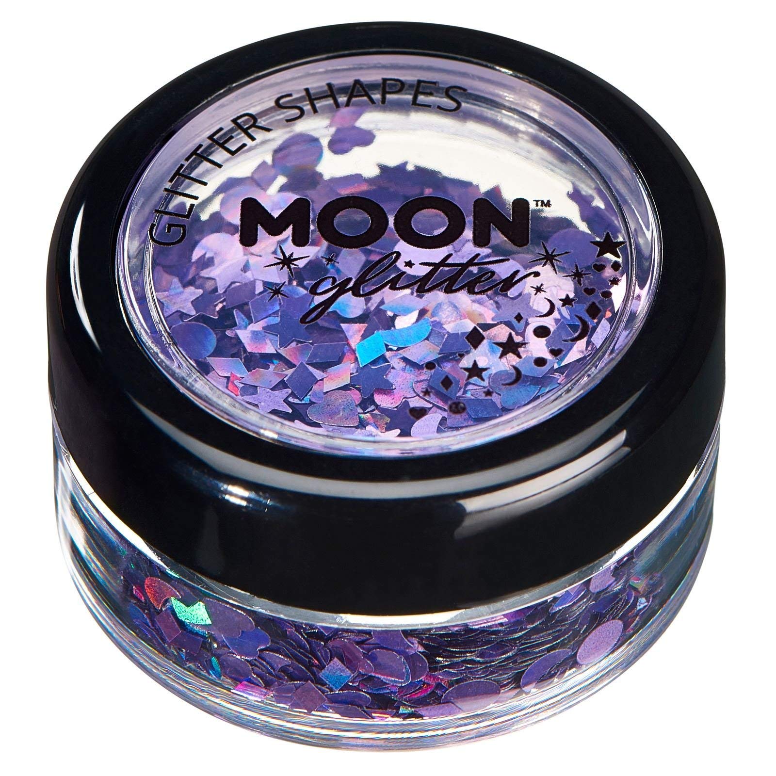 Moon Glitter Holographic Glitter Shapes - Purple | Cosmetic Grade | 3g 1