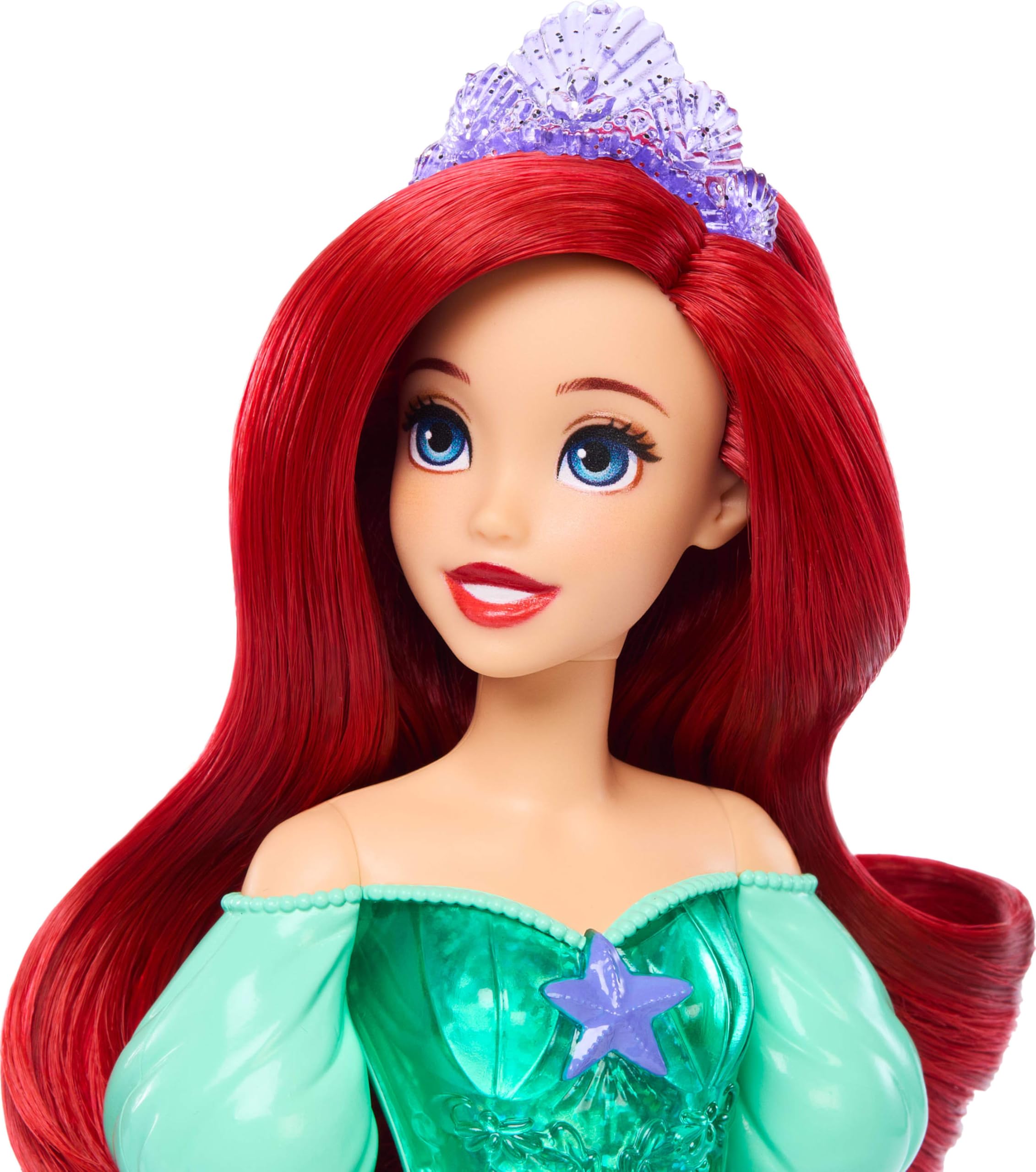 Mattel Disney Princess Ariel Posable Fashion Doll with Sparkling Clothing and Accessories HLW10 5