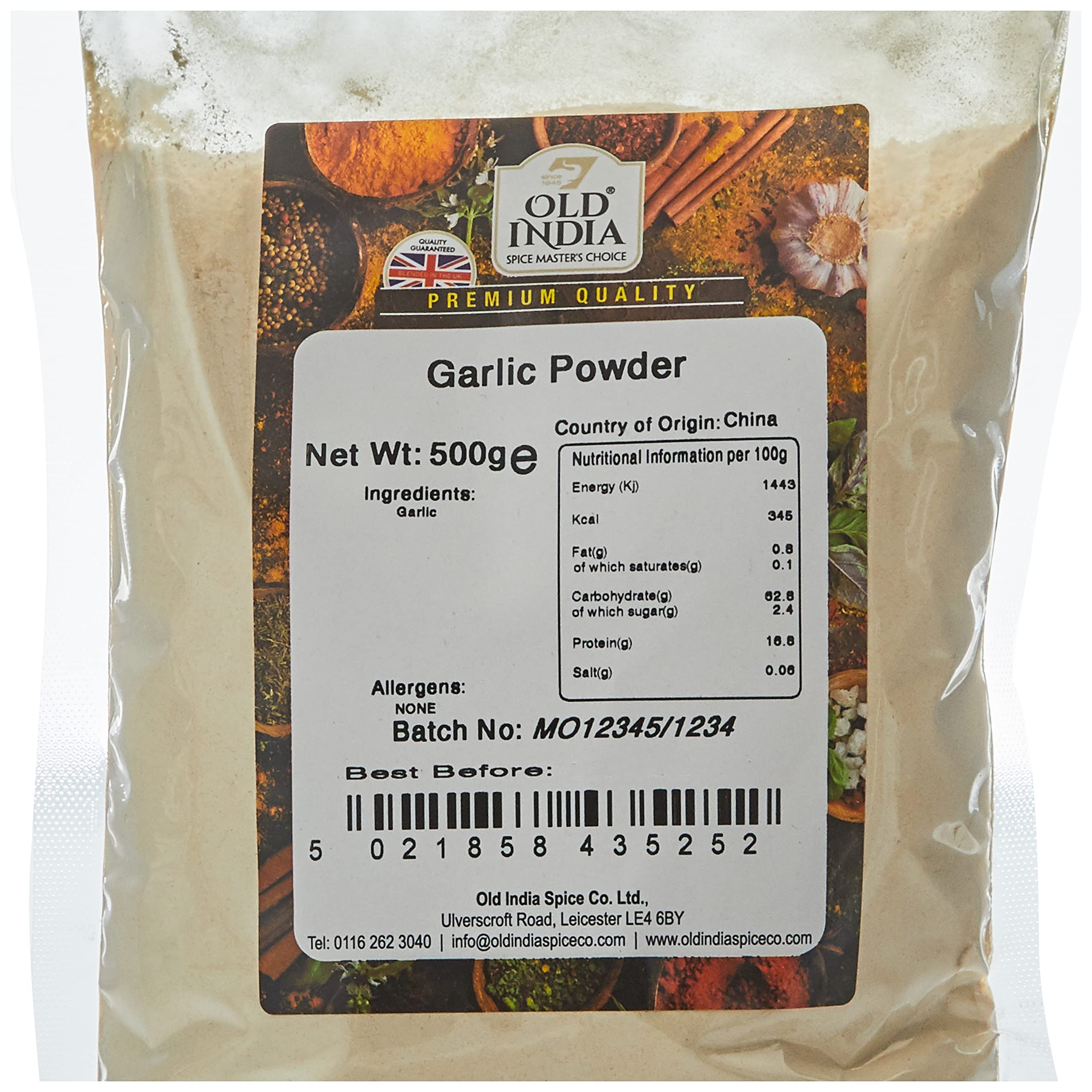 Old India Garlic Powder - 100% Natural | 500g Pack | 2 Year Shelf Life