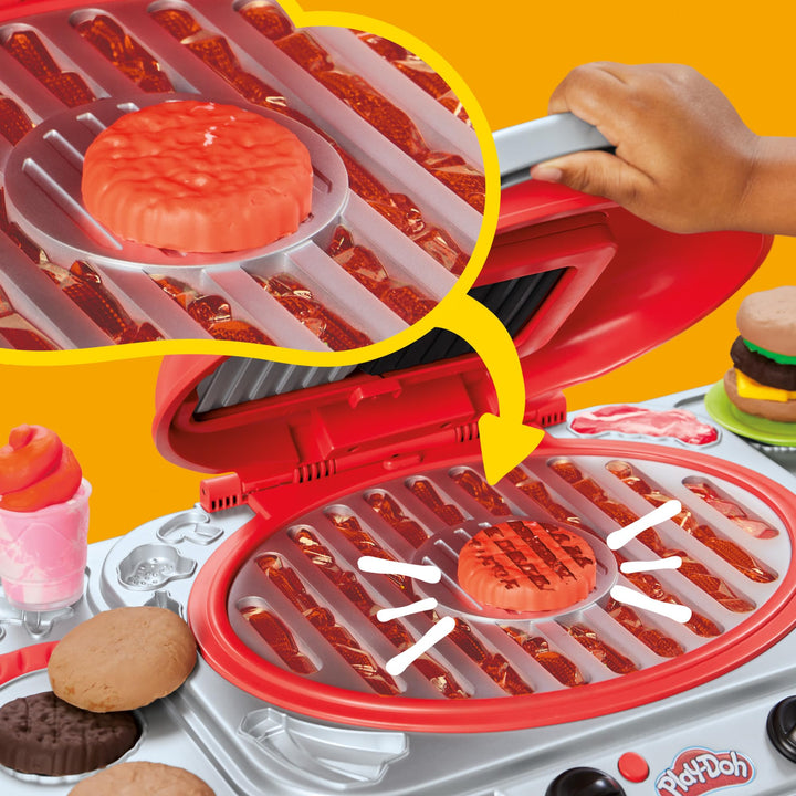 Play-Doh Sizzlin' Grill Toy Playset - Interactive BBQ Role Play for Kids 3+
