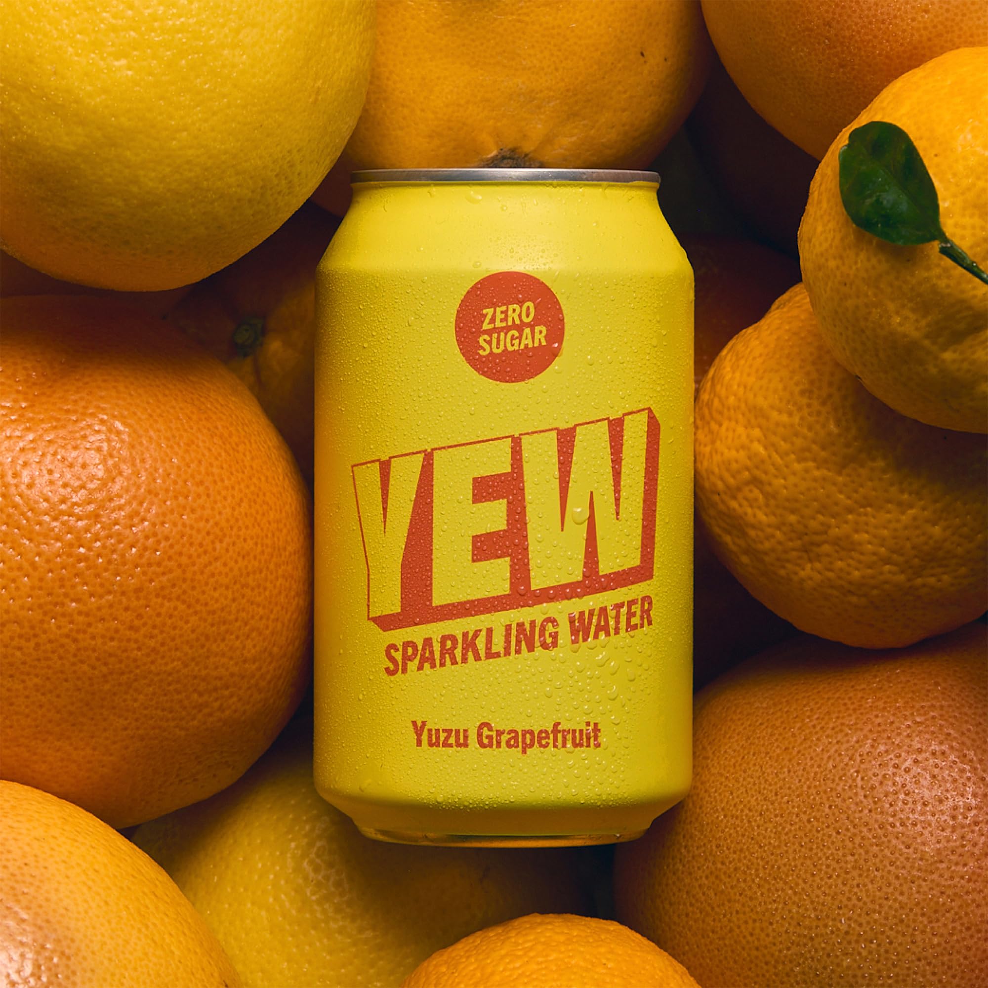 YEW Yuzu Grapefruit Sparkling Water - Zero Sugar, Zero Calories, 330ml Can 6