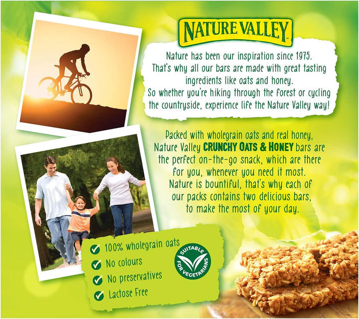 Nature Valley Crunchy Oats & Honey Cereal Bars - Pack of 5 (50 Bars Total)