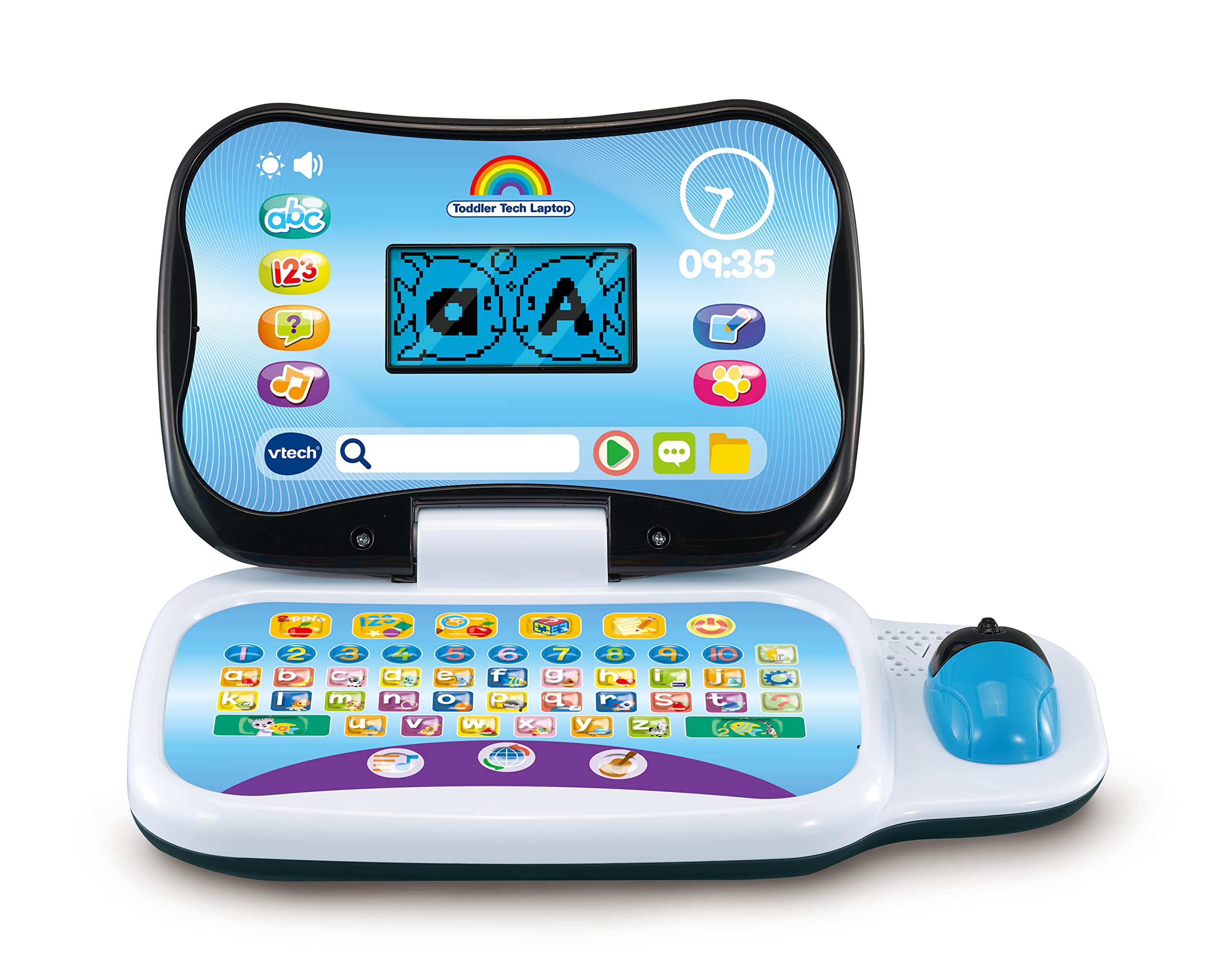 VTech Toddler Tech Laptop - 20 Interactive Games for Ages 2-5 | Learn Letters, Shapes, Numbers & French