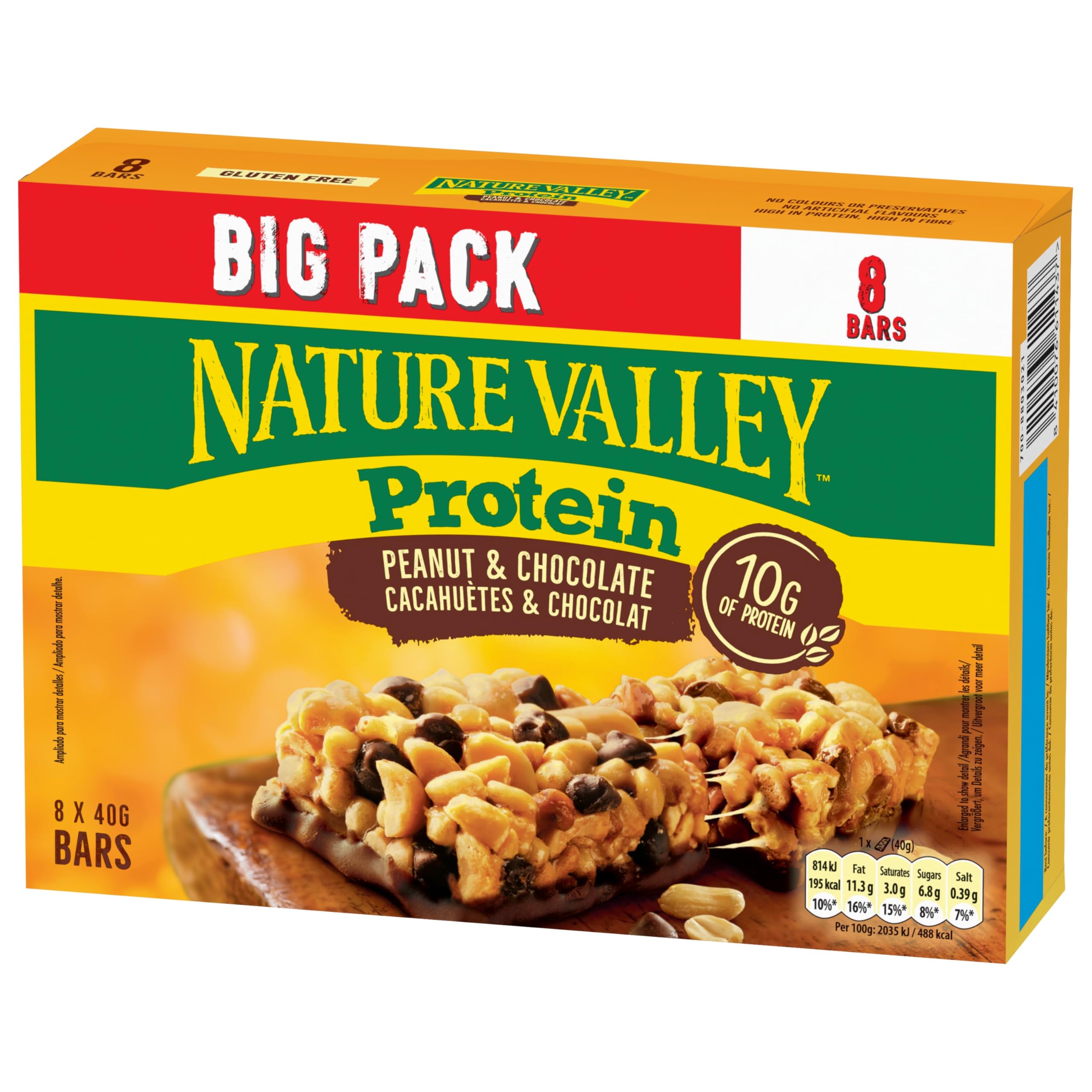 Nature Valley Protein Peanut & Chocolate Chewy Bars Family Pack 4 x 40g