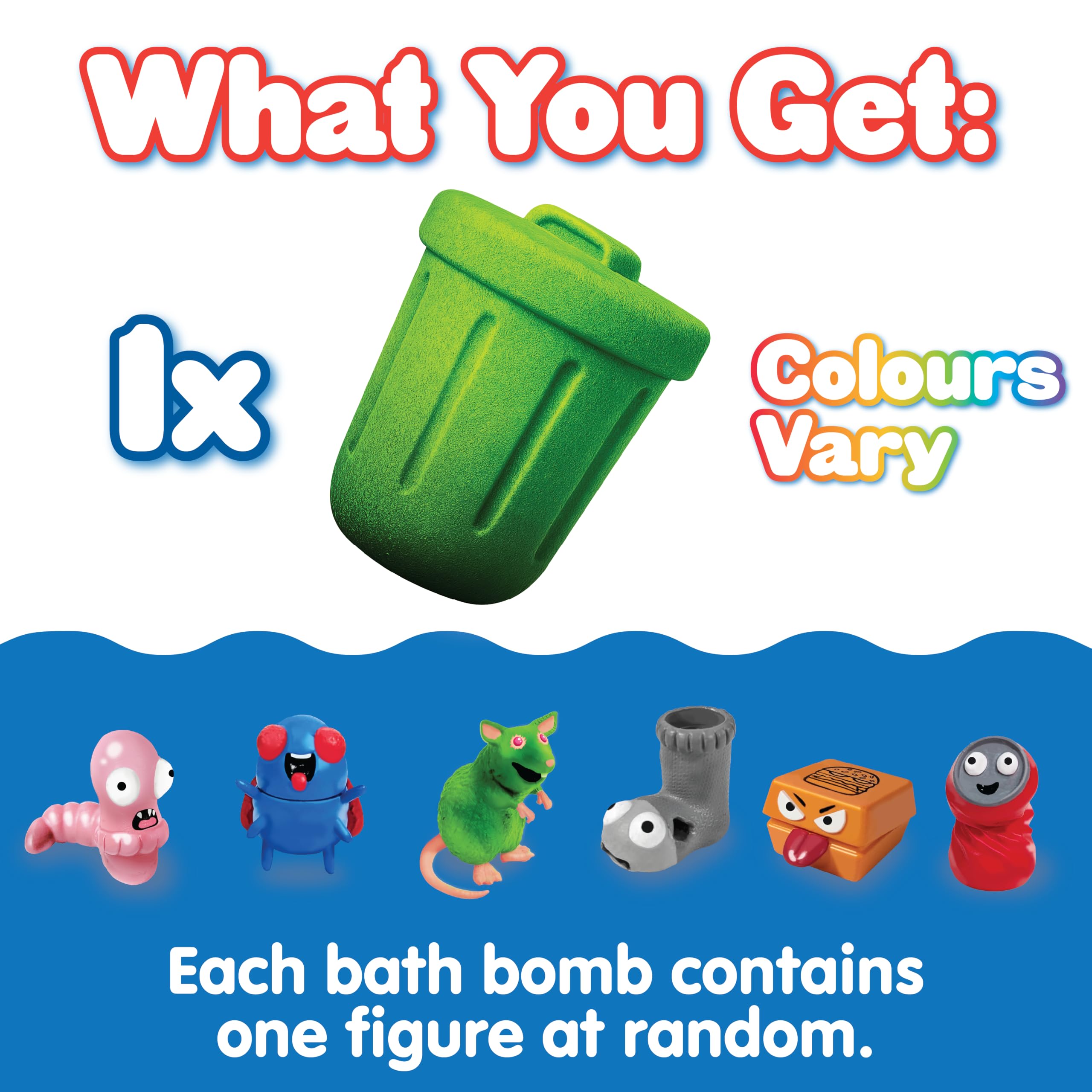 ZIMPLI Baff Bombz Trash Surprise Bath Bomb - Collectible Mystery Toy | Large | Strawberry Scent | Ages 3+ 3