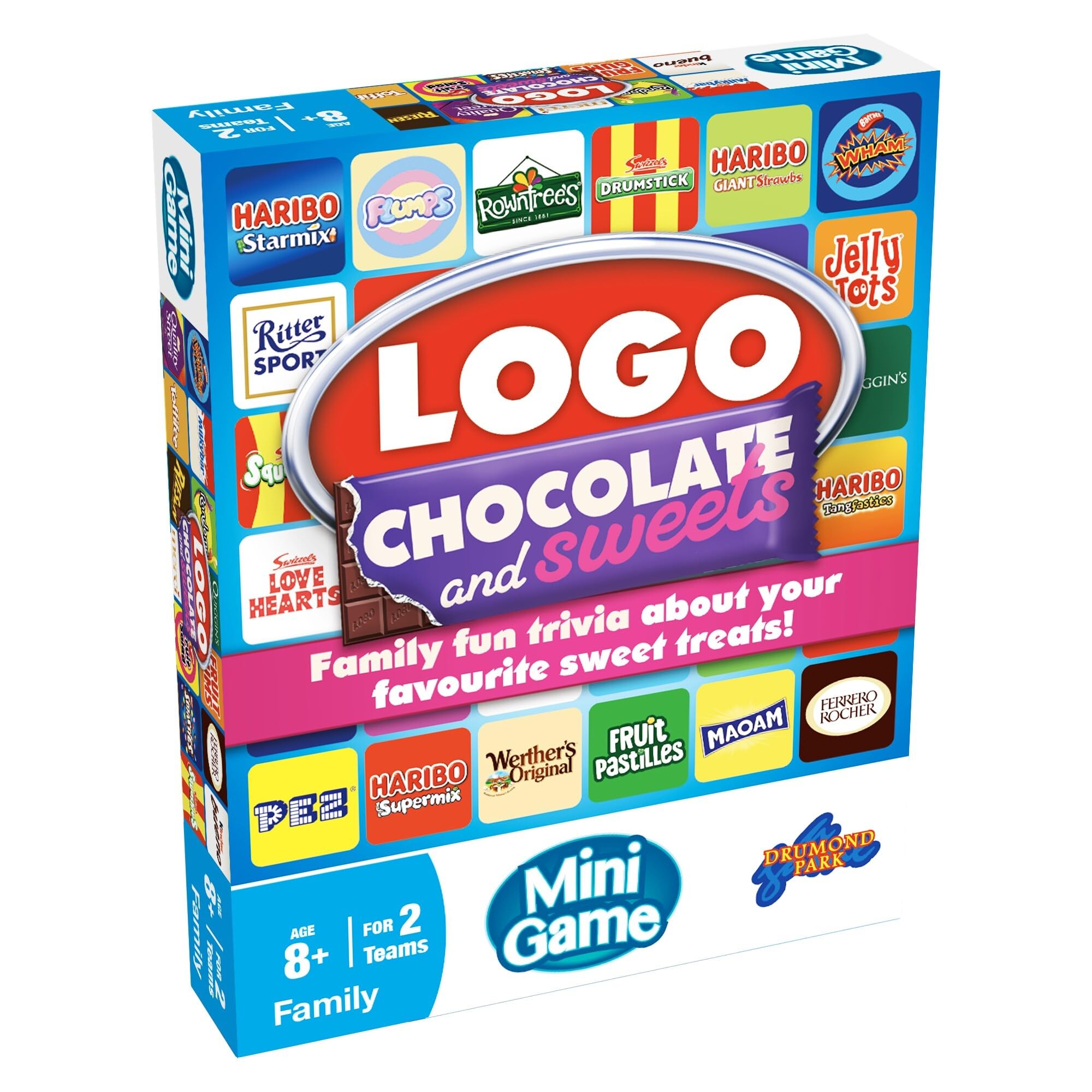 TOMY LOGO Chocolate & Sweets Mini Board Game | Trivia | 2-20 Players | Ages 8+