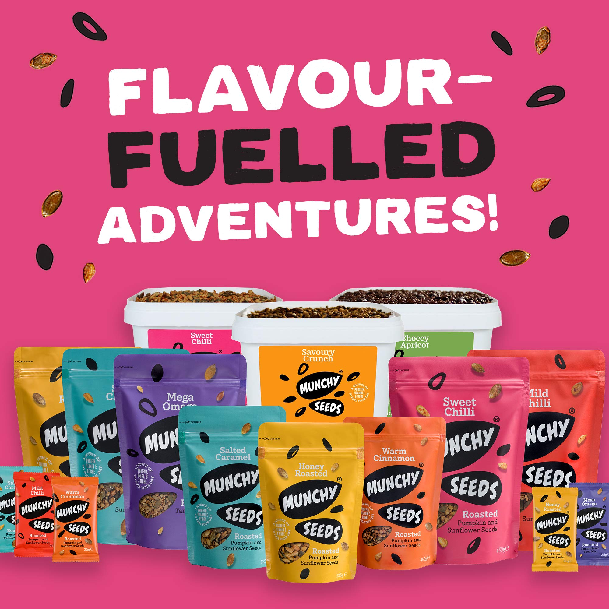Munchy Seeds Mild Chilli Sunflower & Pumpkin Seed Mix - Protein Snack, Gluten-Free | 450g 6