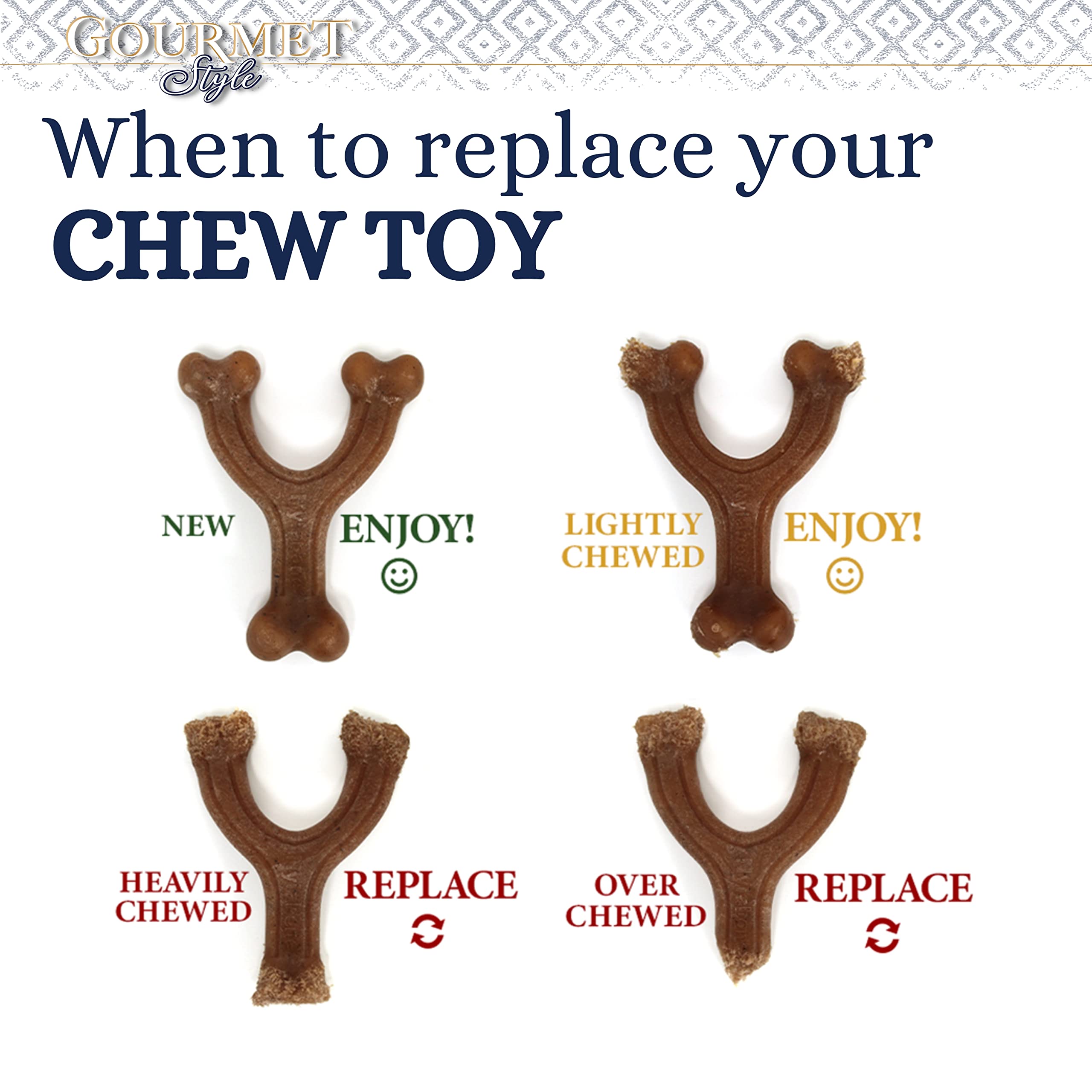 Nylabone Maximum Strength Gourmet Stick Chew Toy - Peanut Butter Flavor | Durable Nylon | Medium Dogs 8