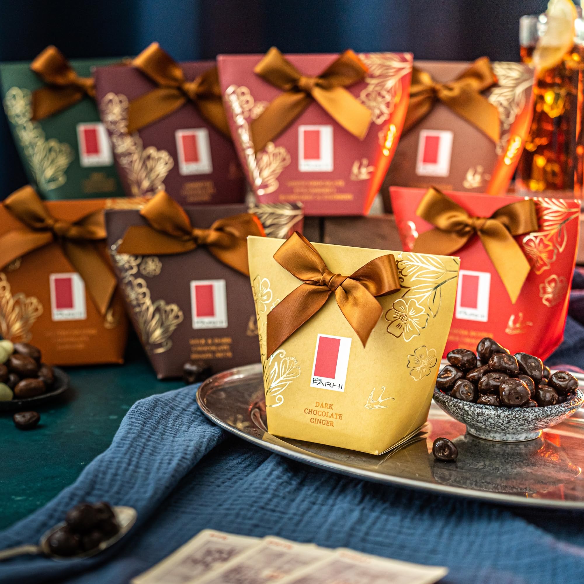 Rita Farhi Milk & Dark Chocolate Brazil Nuts in Luxury Gift Box, 130g 5