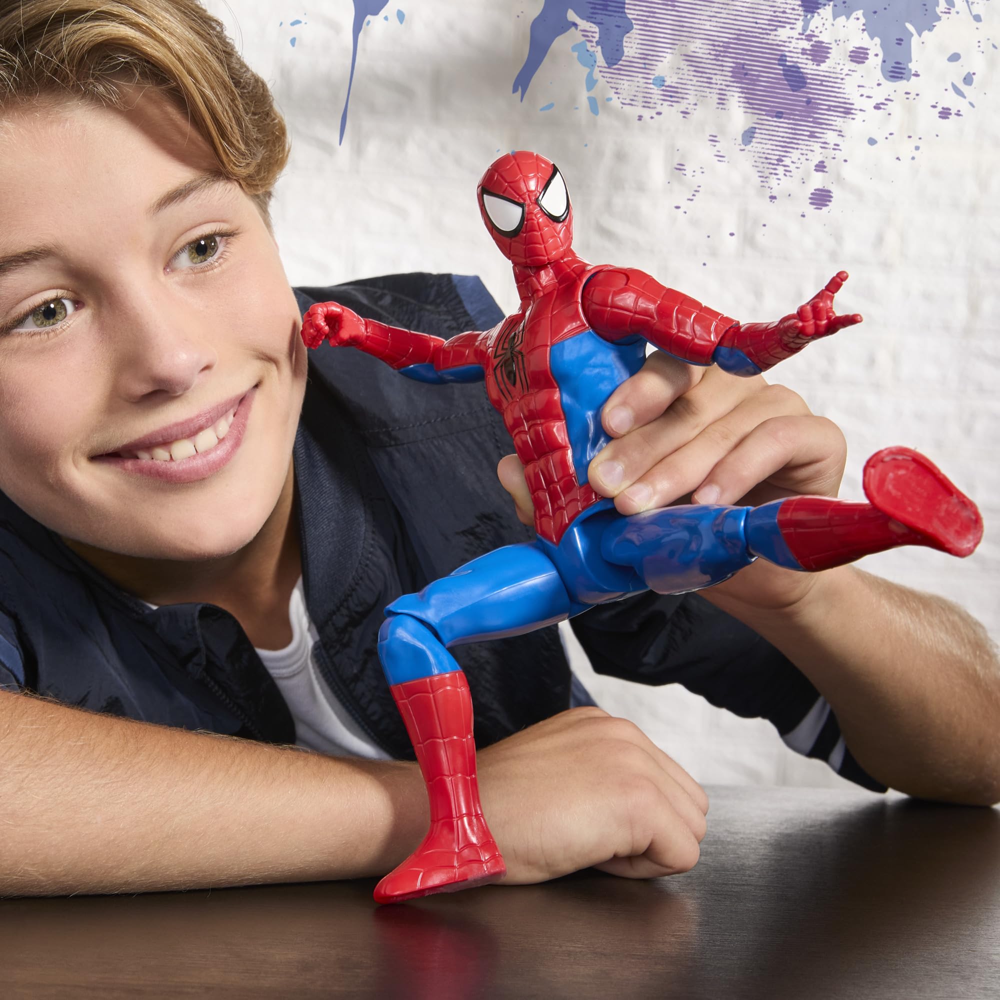Marvel Press Spider-Man Titan Series Action Figure - 30-cm Scale | 11 Points of Articulation | Ages 4+ 8