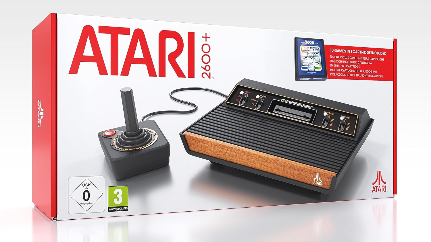 Atari 2600+ Console - Retro Gaming System with 10-in-1 Cartridge & CX40+ Joystick