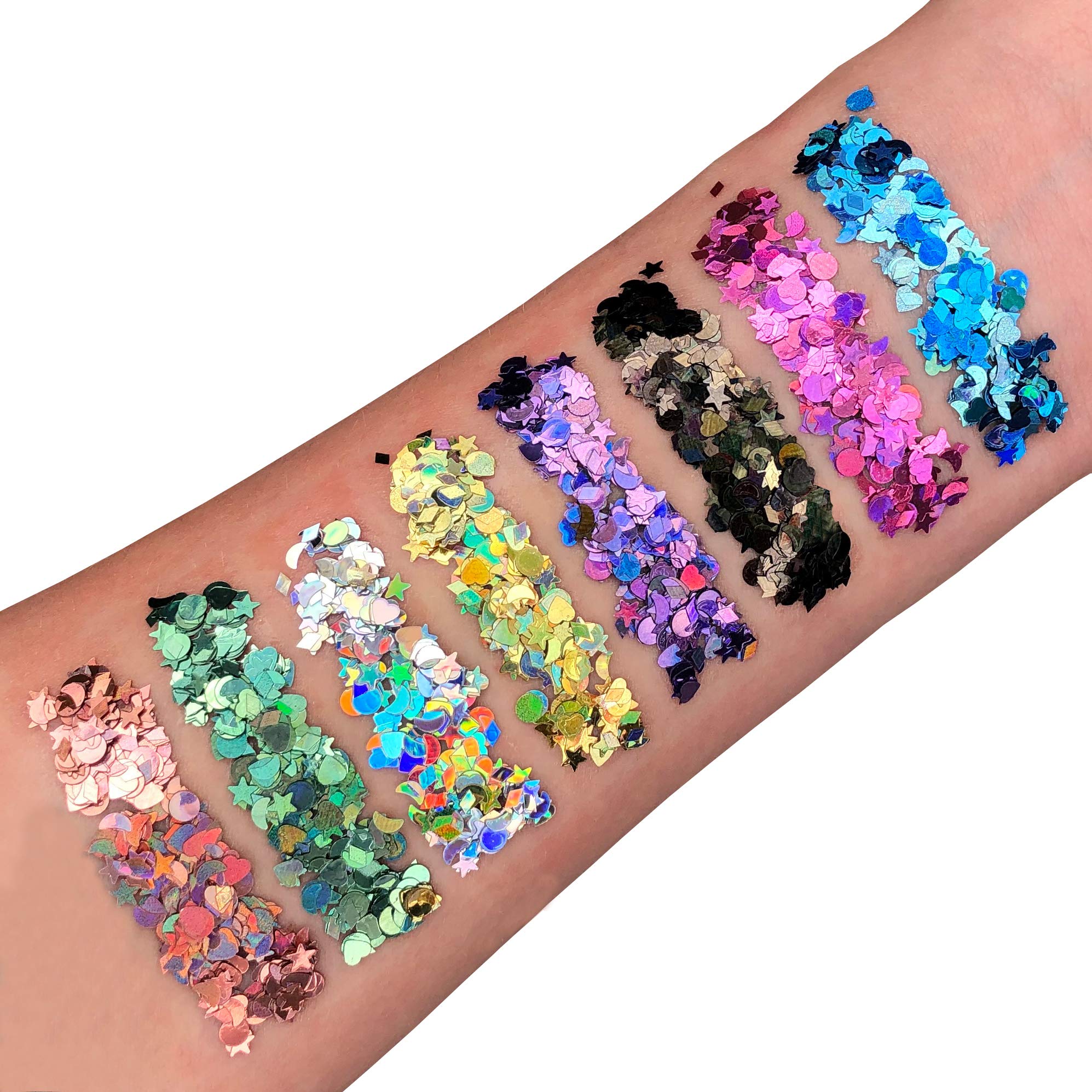 Moon Glitter Holographic Glitter Shapes - Purple | Cosmetic Grade | 3g 2