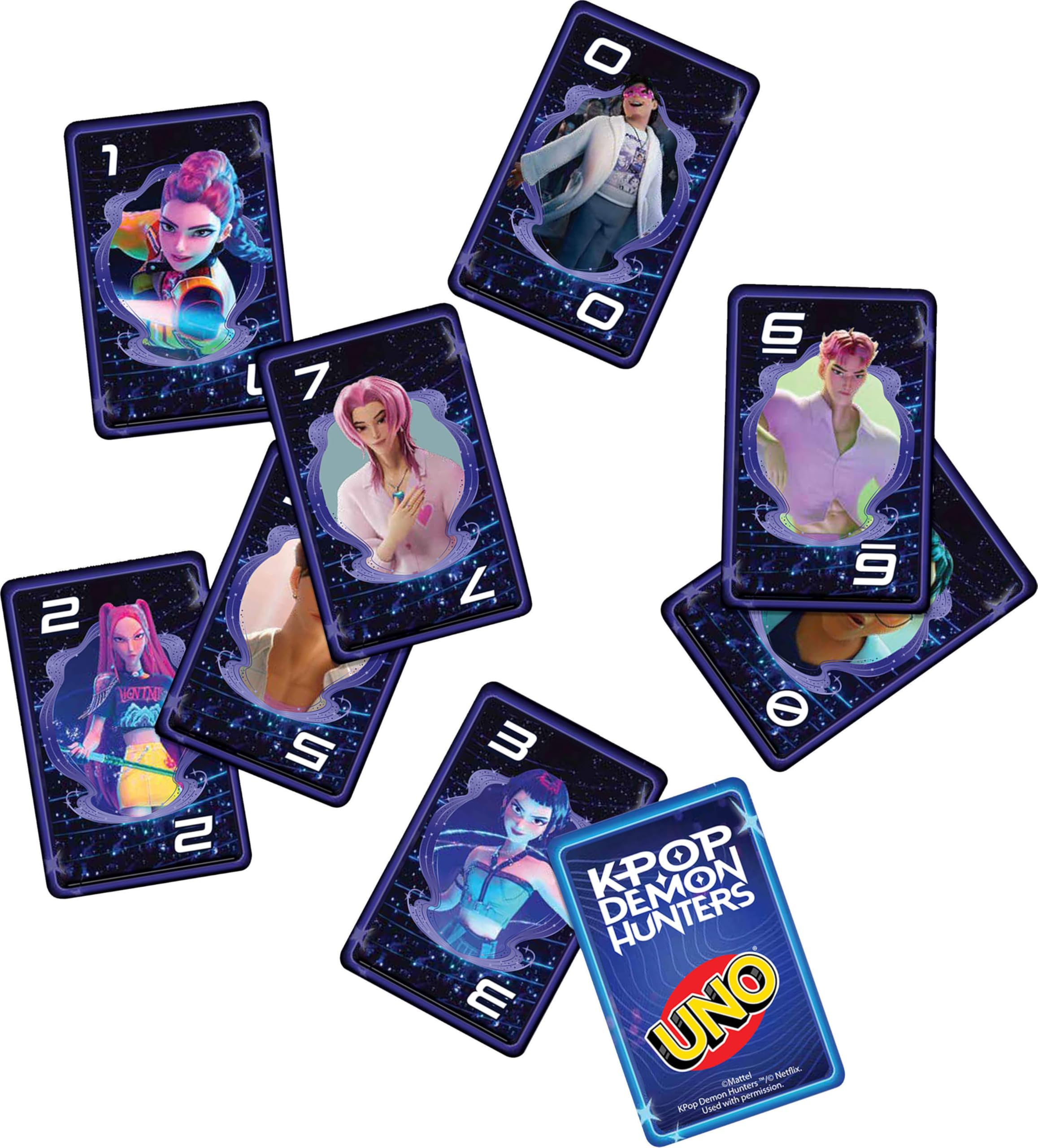 Juegos Mattel UNO KPop Demon Hunters Card Game - 2-10 Players, Ages 7+ 3