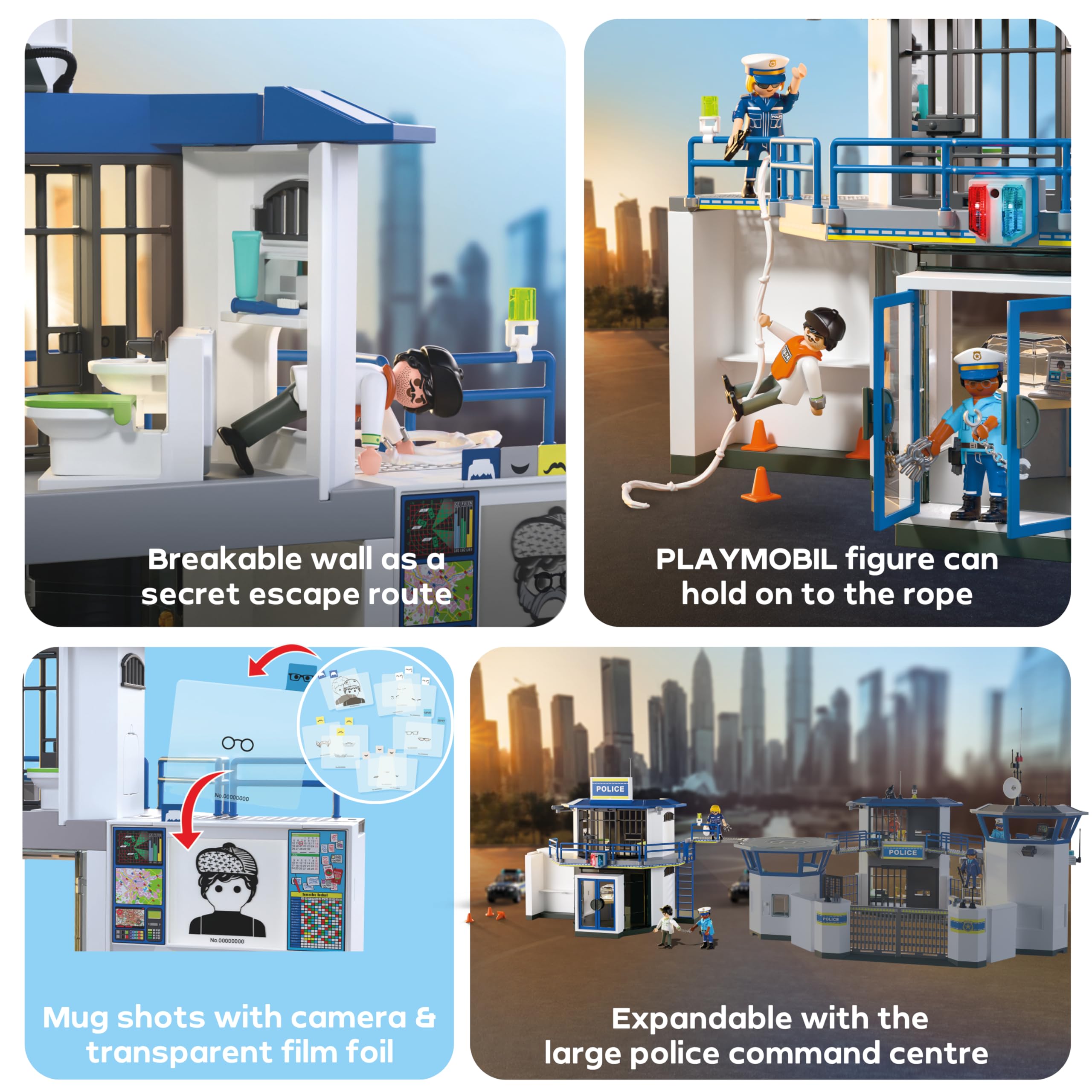Playmobil Police Station with Investigation Room - Action Playset for Ages 4-10 4